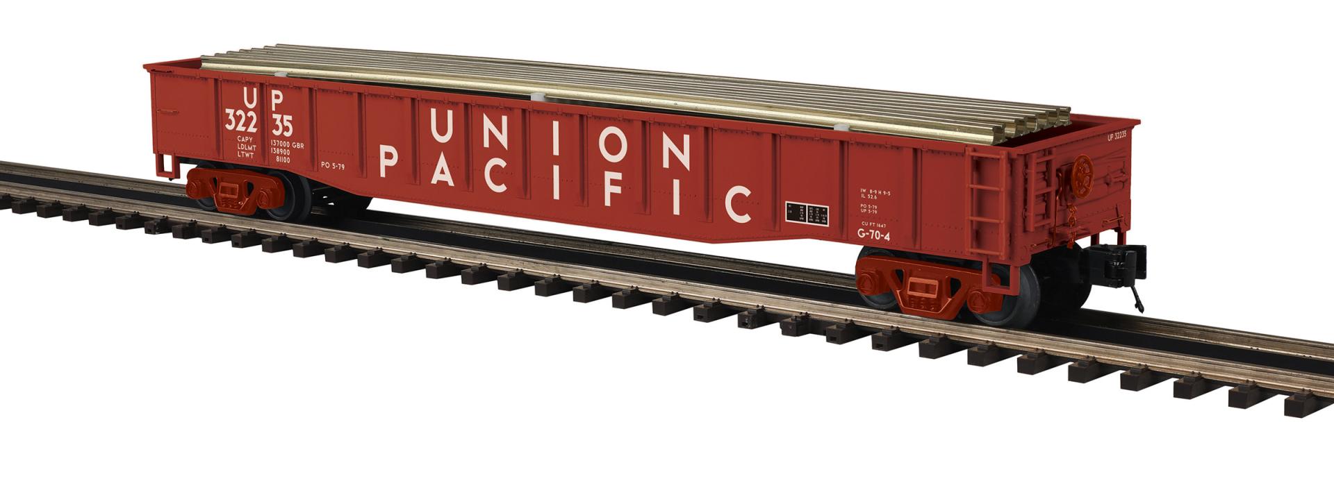MTH Union Pacific Gondola w/Rail Load | Premier | O Scale