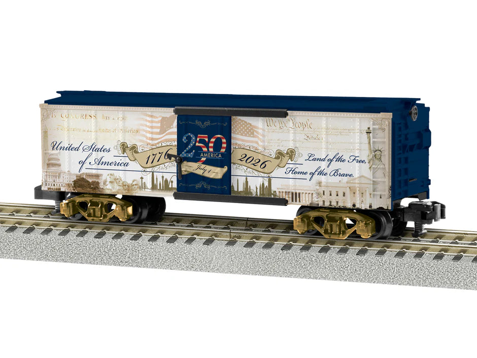 America 250th AMERICAN FLYER S-GAUGE Boxcar | O Scale