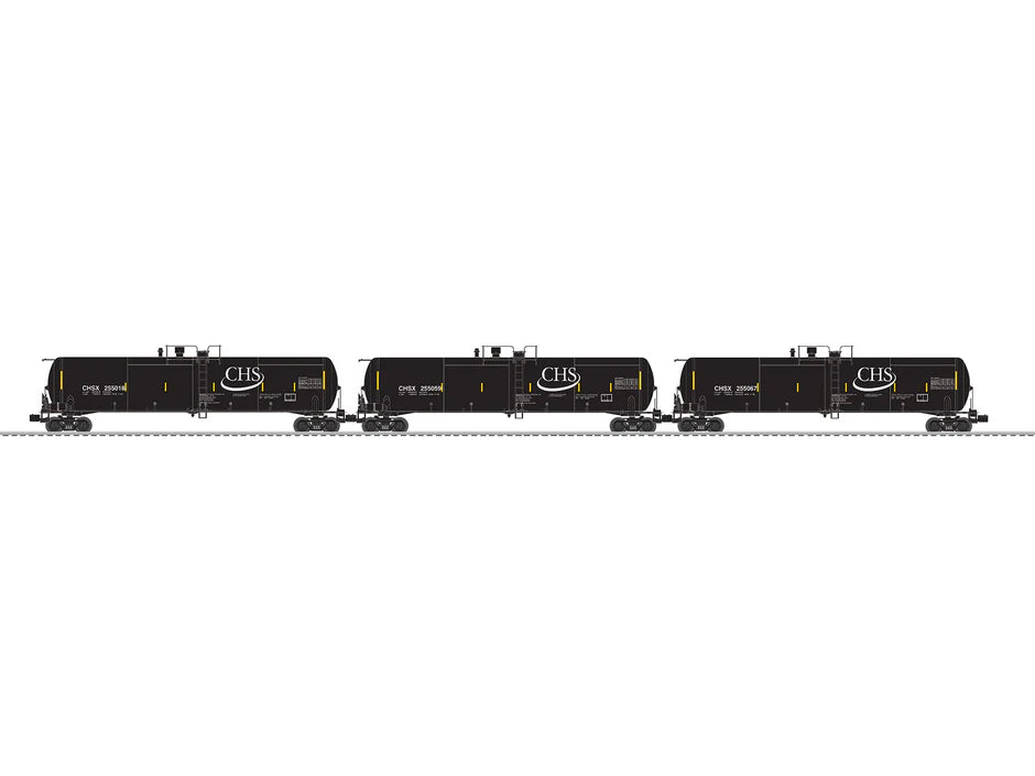 CHS Ethanol Tank Car 3 Pack A | O Scale