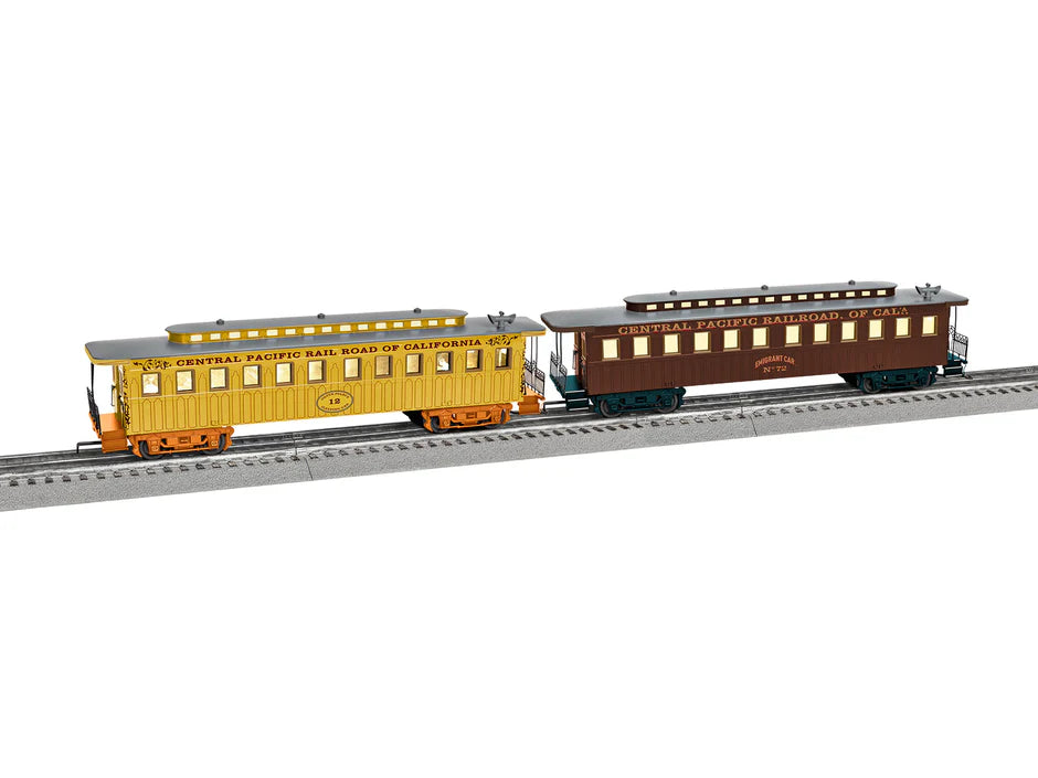 Central Pacific 1860s Coach 2 PACK w/sound | O Scale