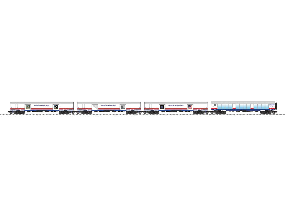 American Freedom Train 250 Exhibit Cars 4 Pack | O Scale