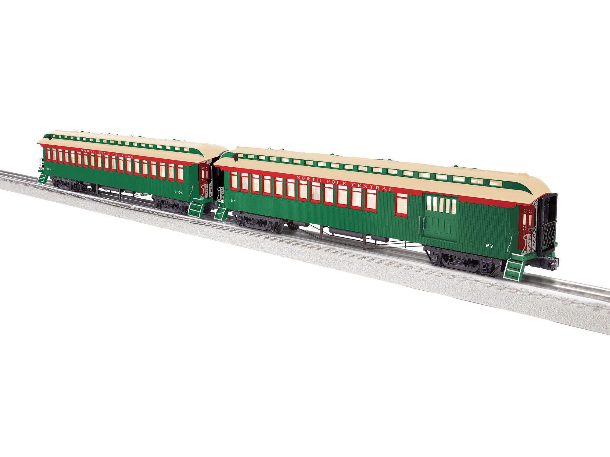 Lionel North Pole Central Wood Passenger Two-Pack B | O Scale
