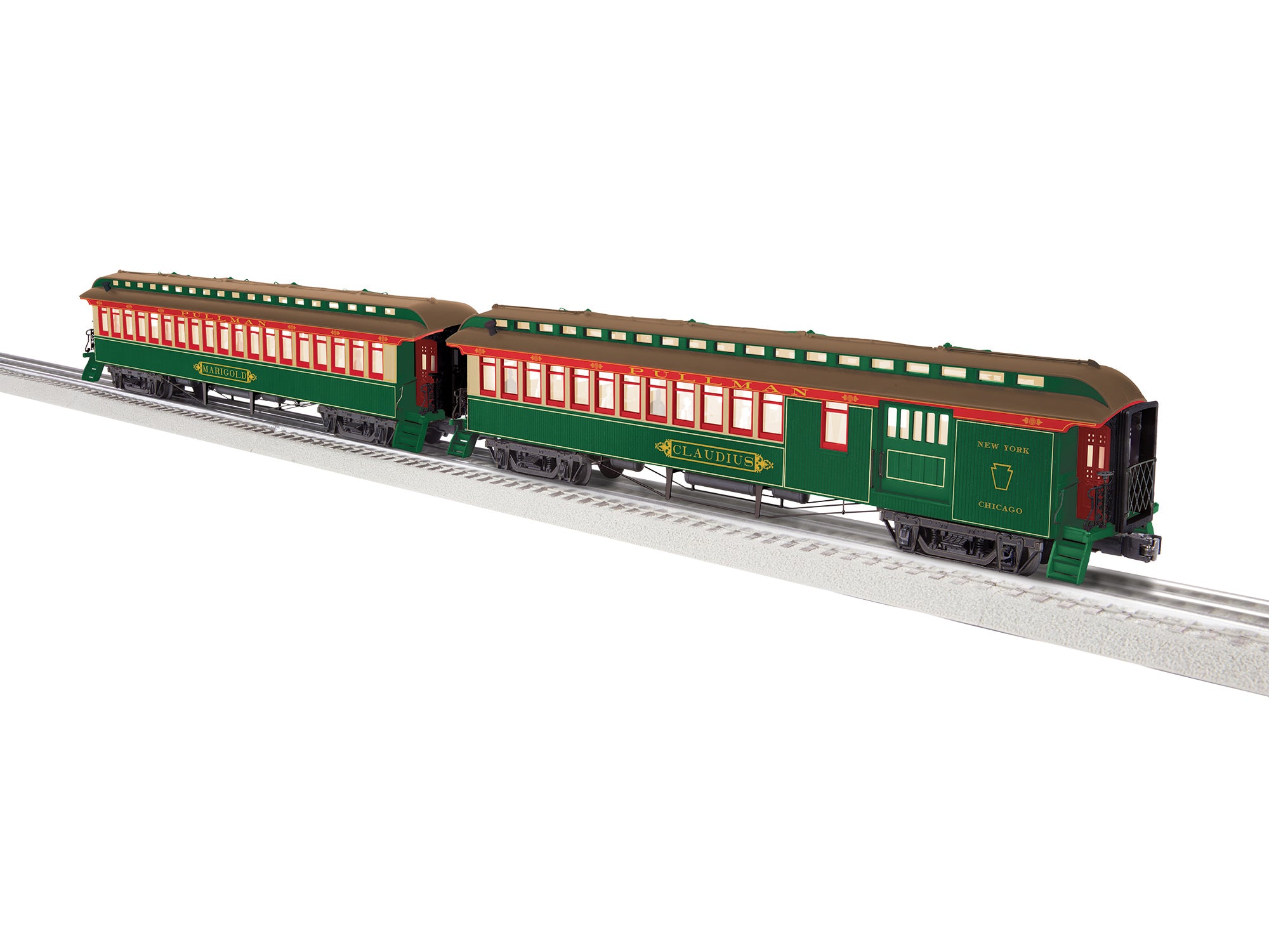 Lionel Pennsylvania Yellow Kid Wood Passenger Two-Pack B | O Scale