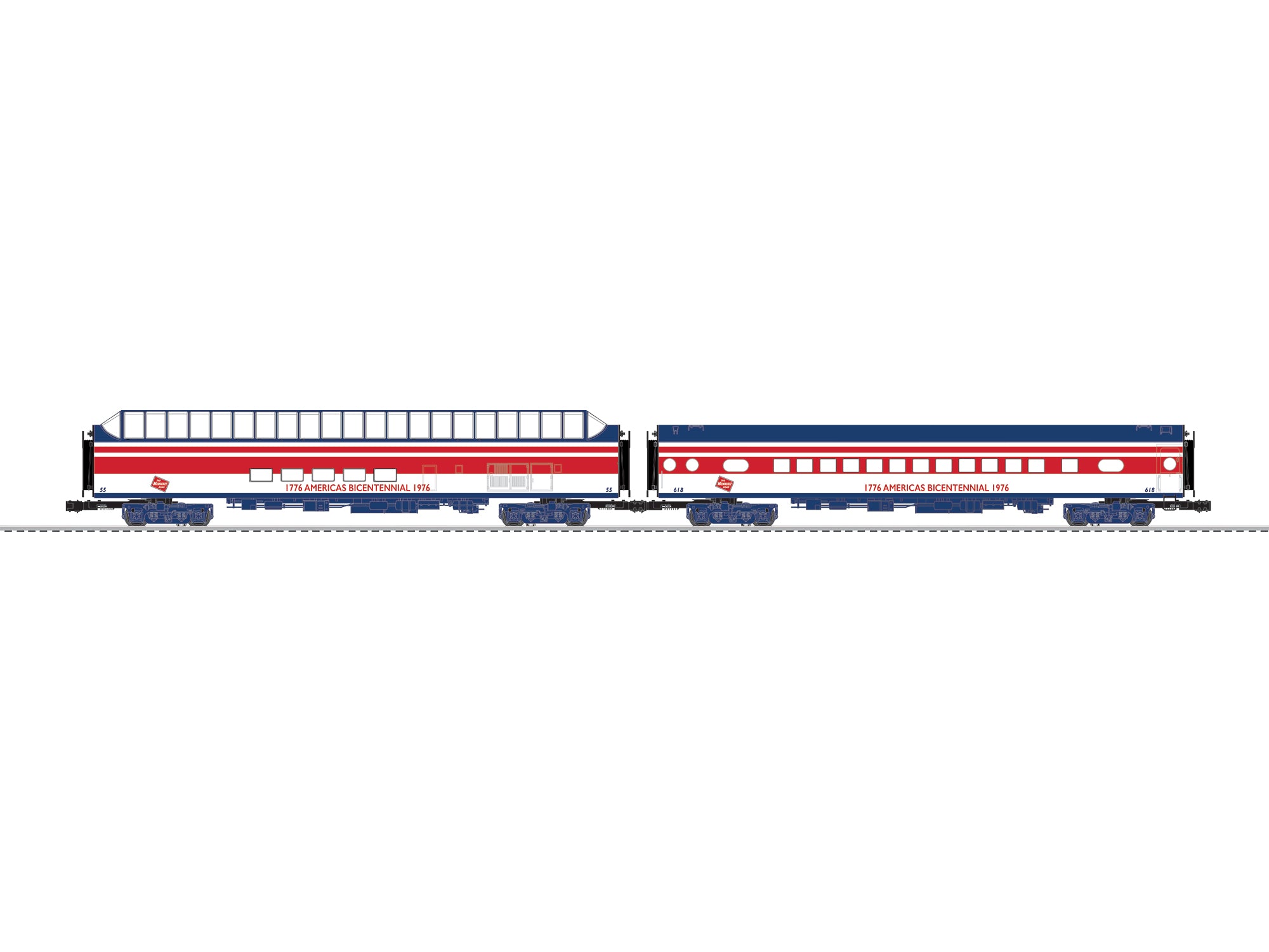 Lionel Milwaukee Road Bicentennial Aluminum 2 Pack | O Scale