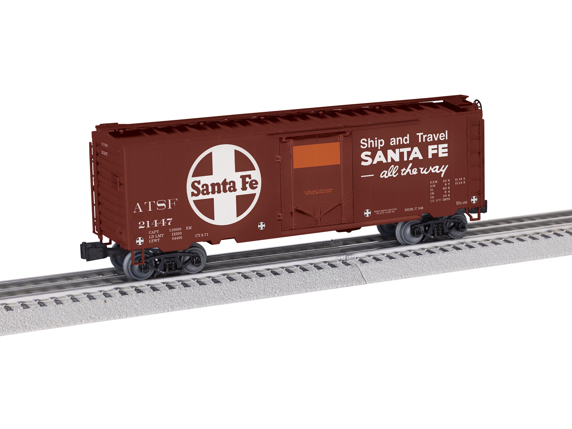 Lionel Santa Fe 40' Plug Door Boxcar #21447 | O Scale