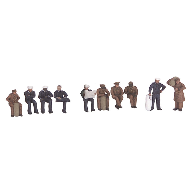 Atlas Premier Heavyweight Passenger Figure Sets | O Scale β Set 4 β Army/Navy (10 figures)