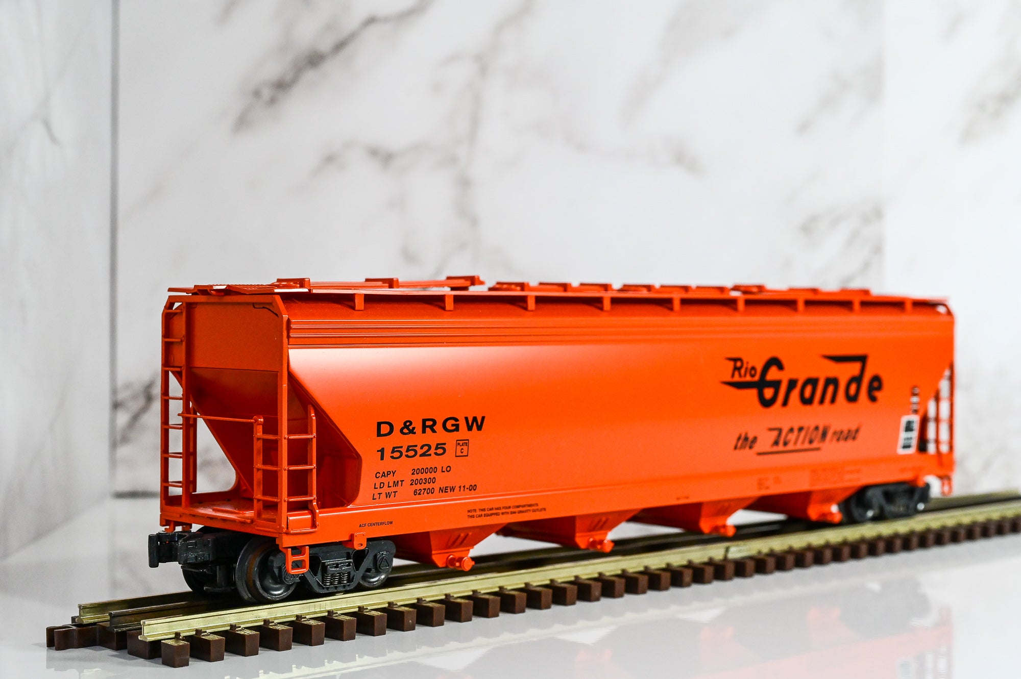 K-Line Rio Grande Scale Aluminum 4-Bay Modern Hopper | O Scale