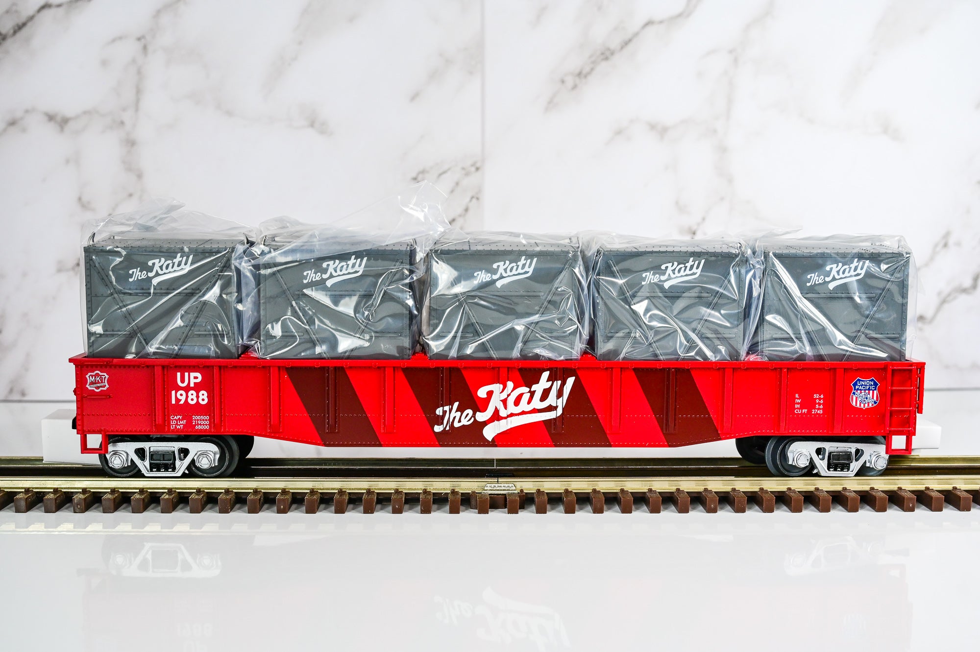 MTH Katy Gondola Car w/ LCL Containers #3970 | Premier | O Scale
