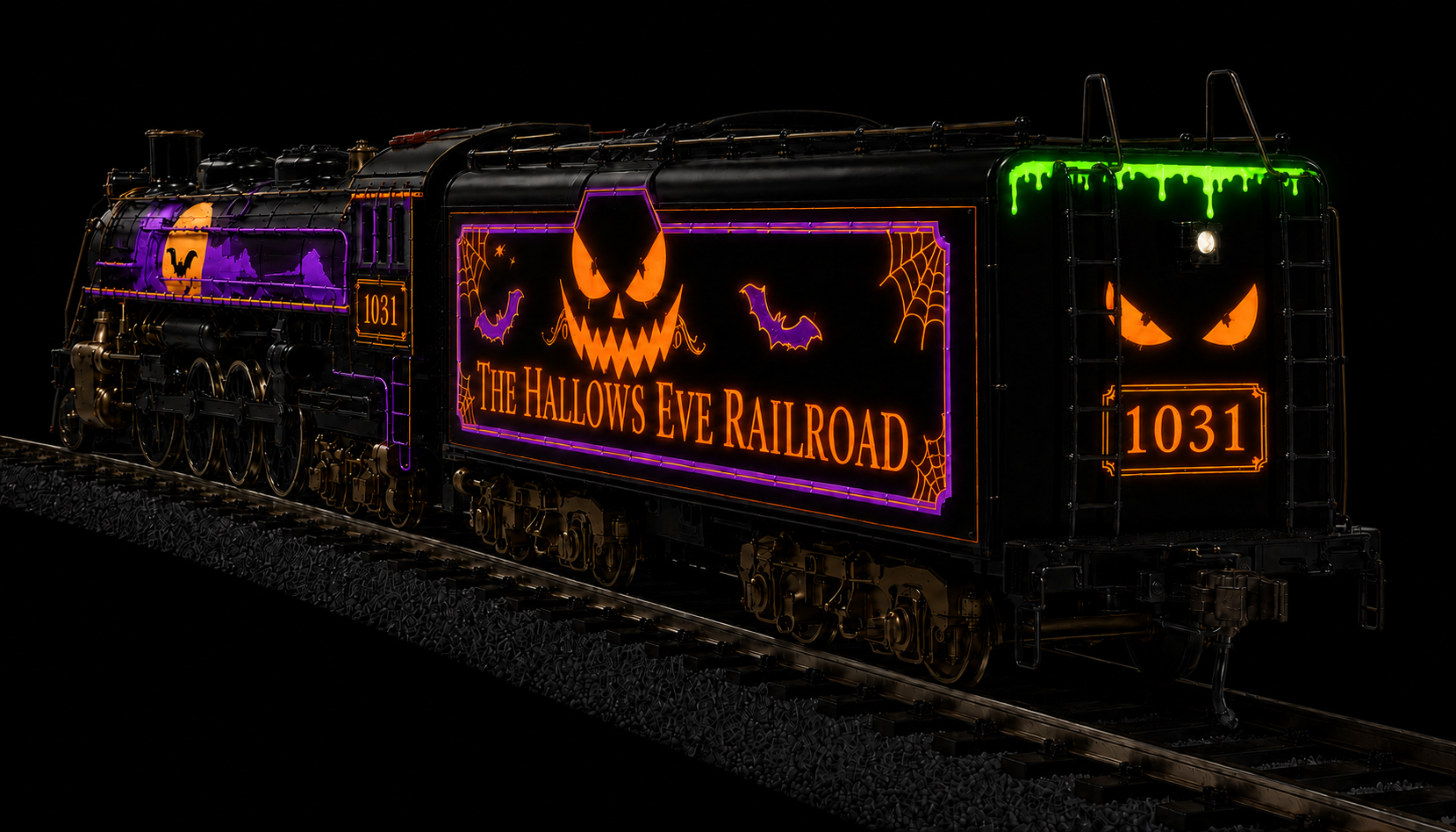 LIONEL โ THOMAS & HIS TRAINS EXCLUSIVE THE HALLOWS EVE RAILROAD LEGACY S3 #1031 | GLOW IN THE DARK | O SCALE