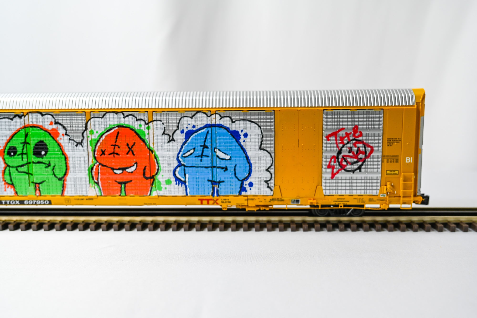 Custom Graffiti Atlas Gunderson Multi‑Max Auto Rack | Dual Side Graffiti| O Scale