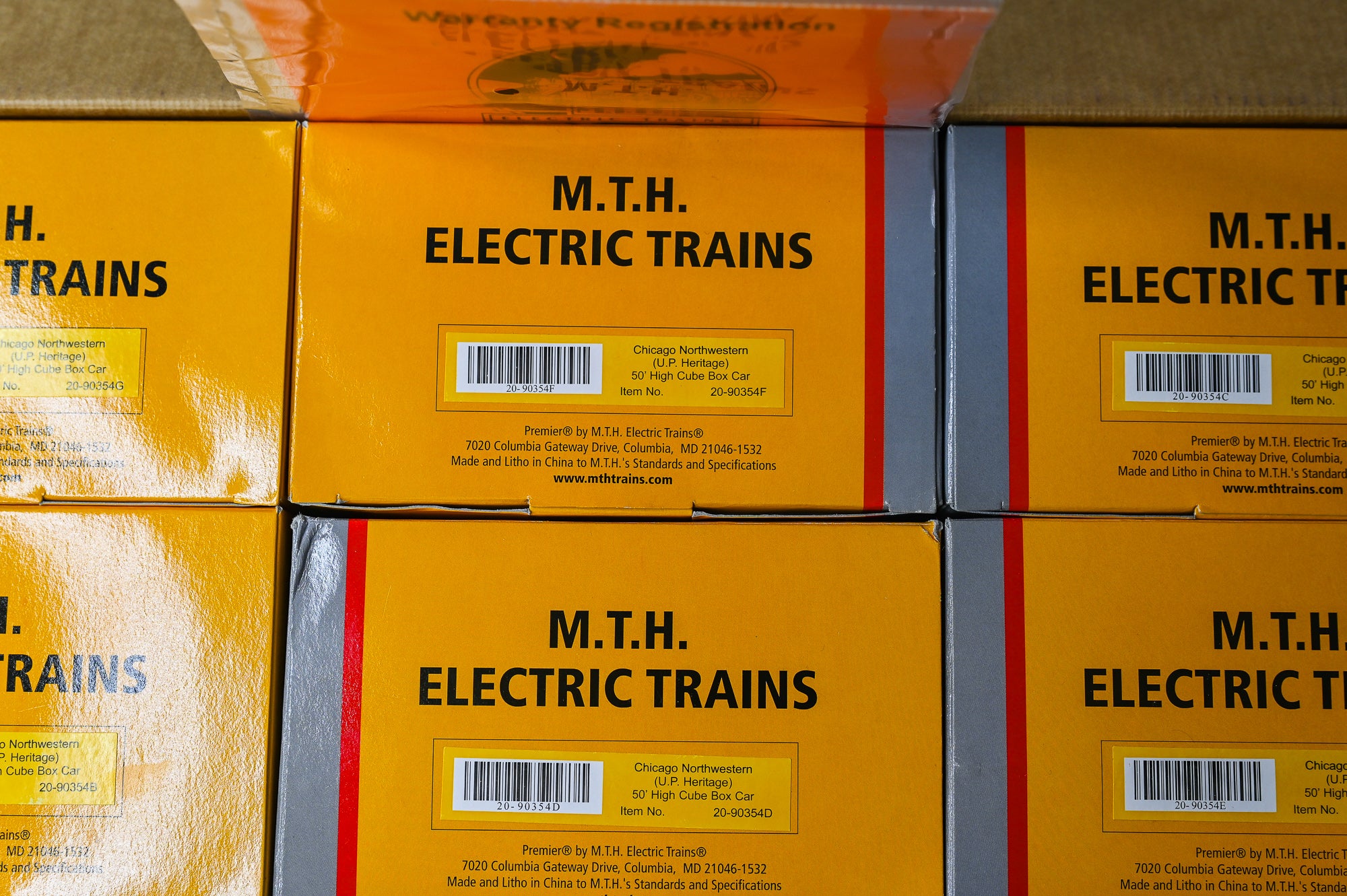 MTH Chicago Northwestern 50 Foot High Cube Boxcar 6 Car Set | O Scale