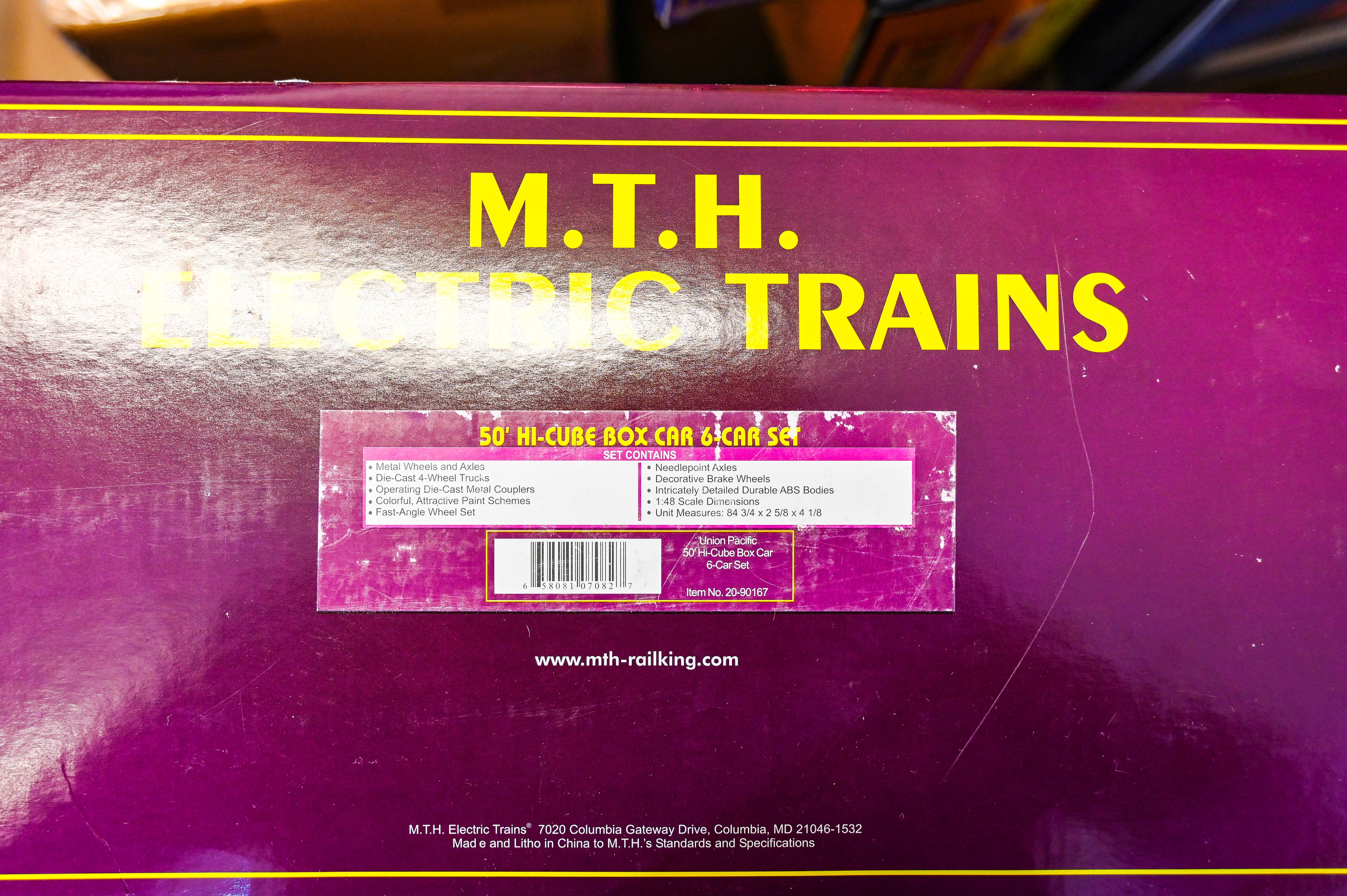 MTH Premier Union Pacific 6-Car 50’ High Cube Box Car Set | O Scale