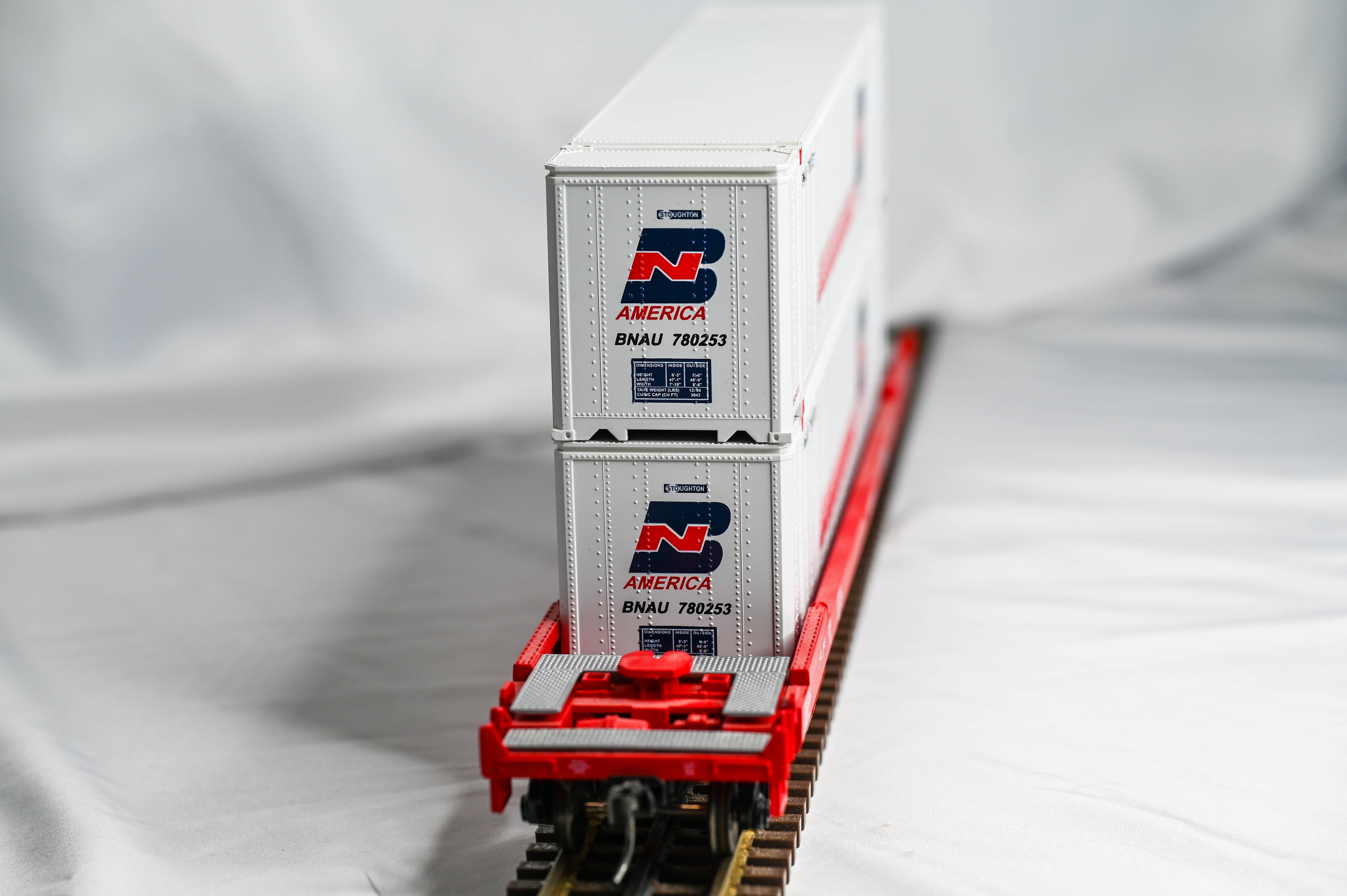 MTH Premier Husky Stack Car Burlington Northern | 2 Rail | O Scale