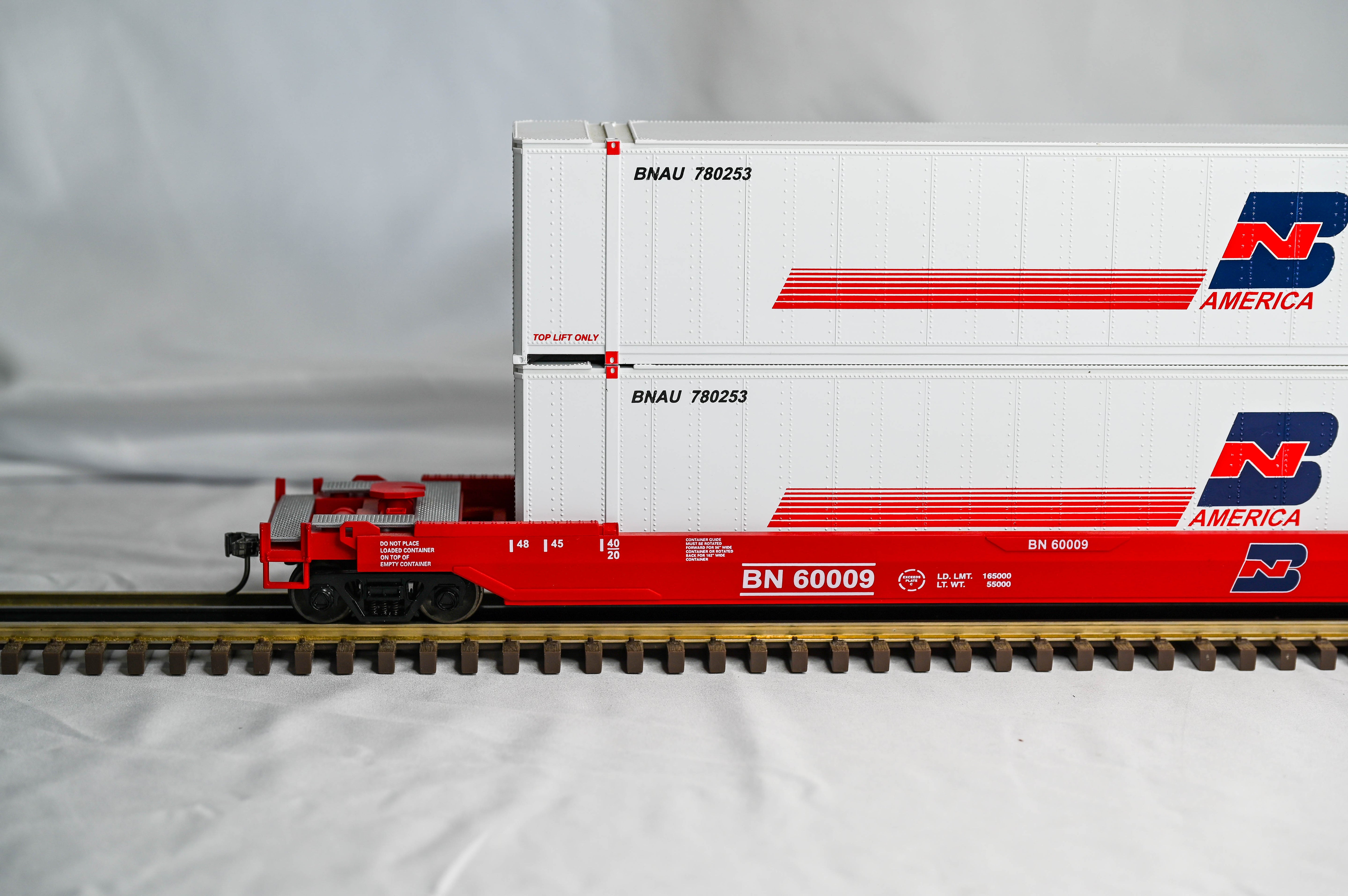 MTH Premier Husky Stack Car Burlington Northern | 2 Rail | O Scale