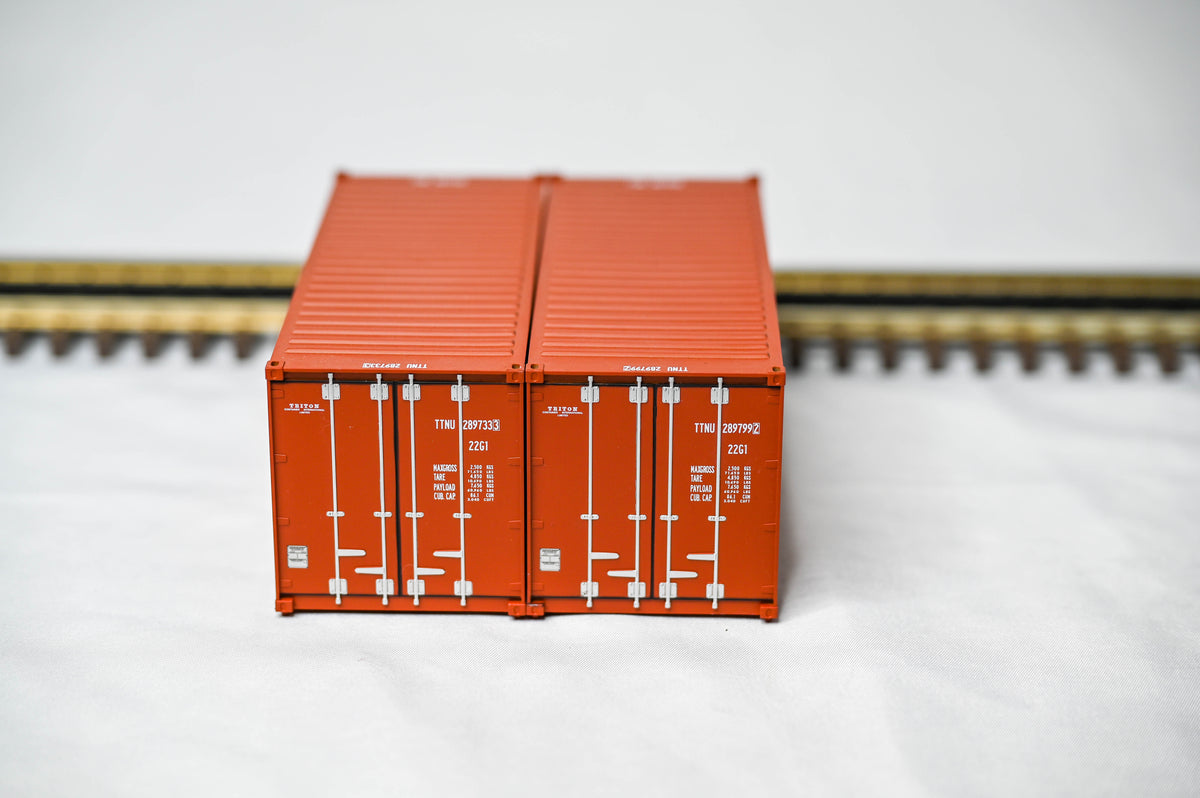 Atlas O Trainman Triton 20' Container #289733 & #289799 | O Scale |