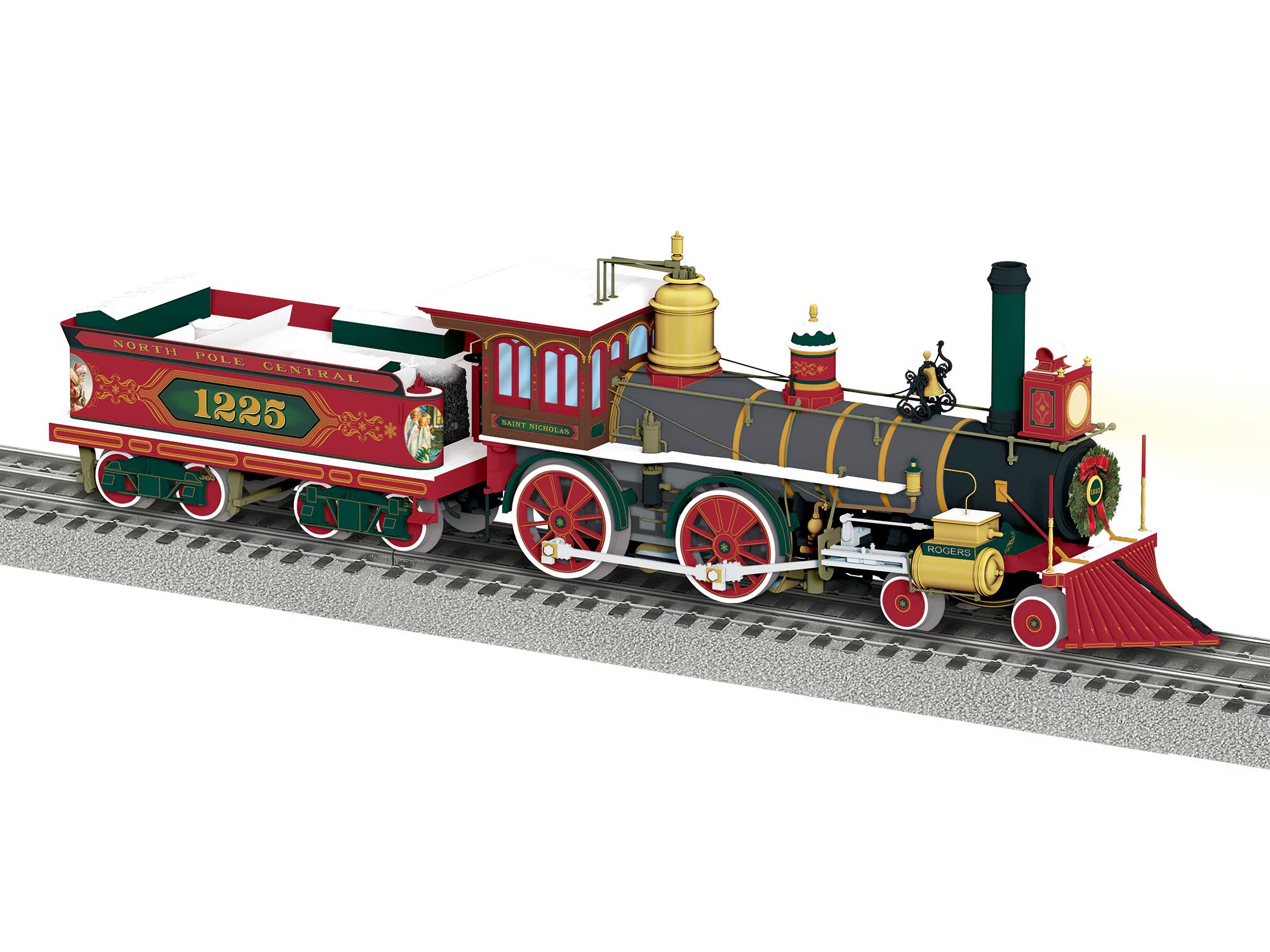 ** Christmas Brass Hybrid LEGACY 4-4-0 #1225 | O Scale