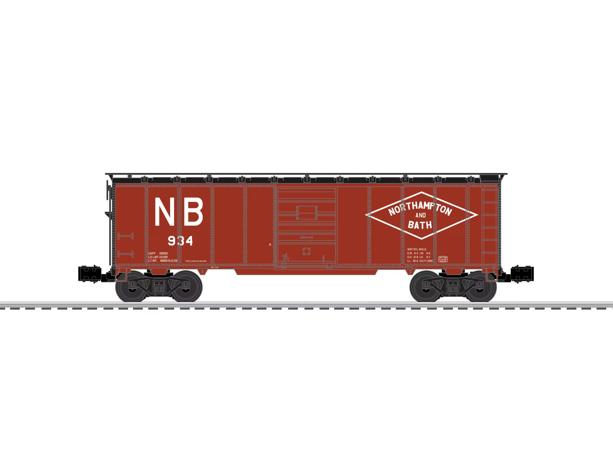 Northampton & Bath Steel Side Boxcar #910 | O Scale