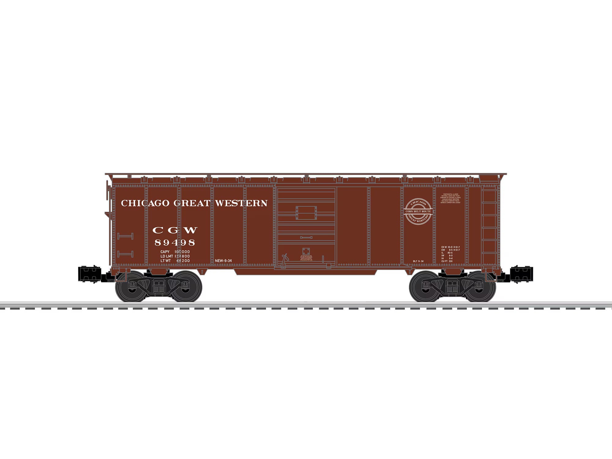 Chicago Great Western Steel Side Boxcar #89498 | O Scale