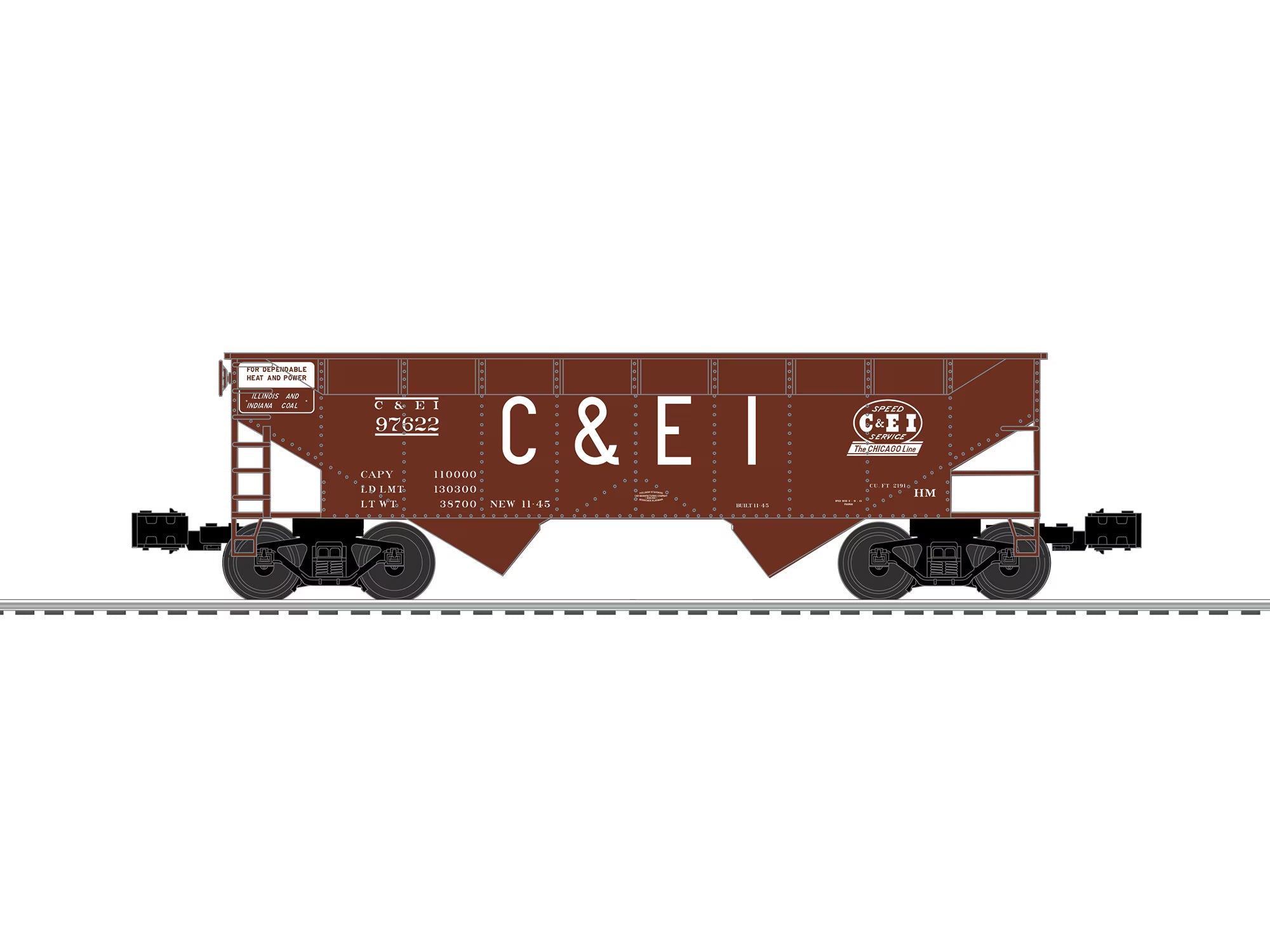 C&EI 2 Bay AAR Hopper #97622 | O Scale