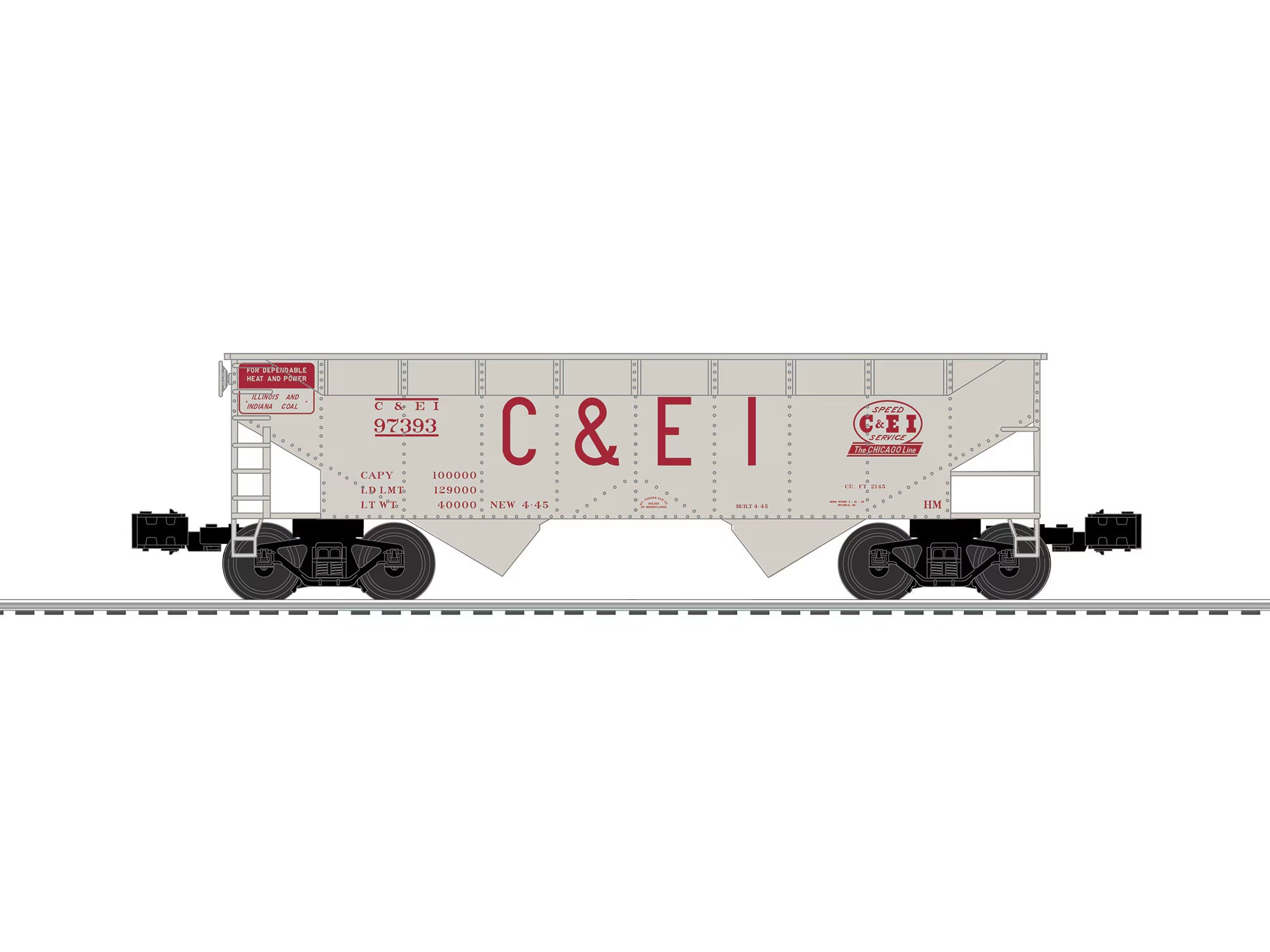 C&EI 2 Bay AAR Hopper #97393 | O Scale