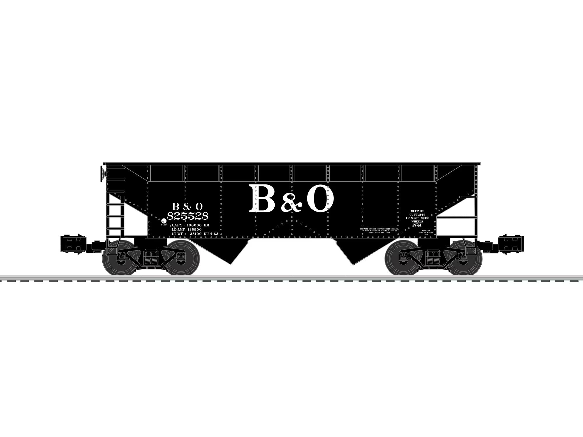 B&O 2 Bay Hopper #825528 | O Scale