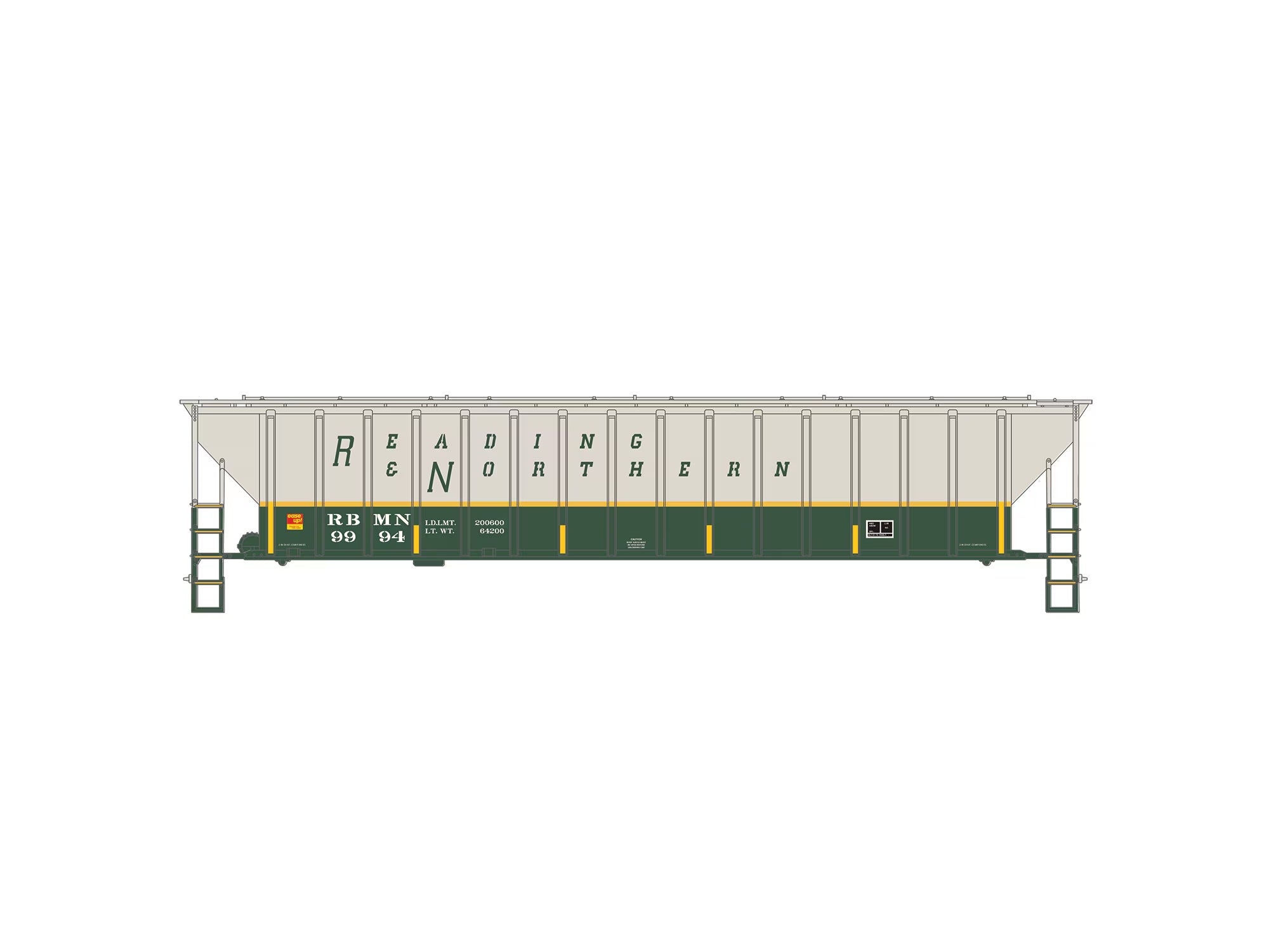 Reading & Northern 4740 PS-2CD #9994 (not shown) | O Scale