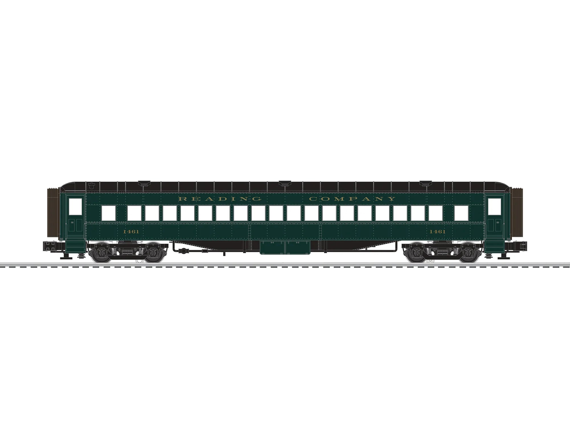 Reading 72' Passenger 2 Pack B (solid green) | O Scale