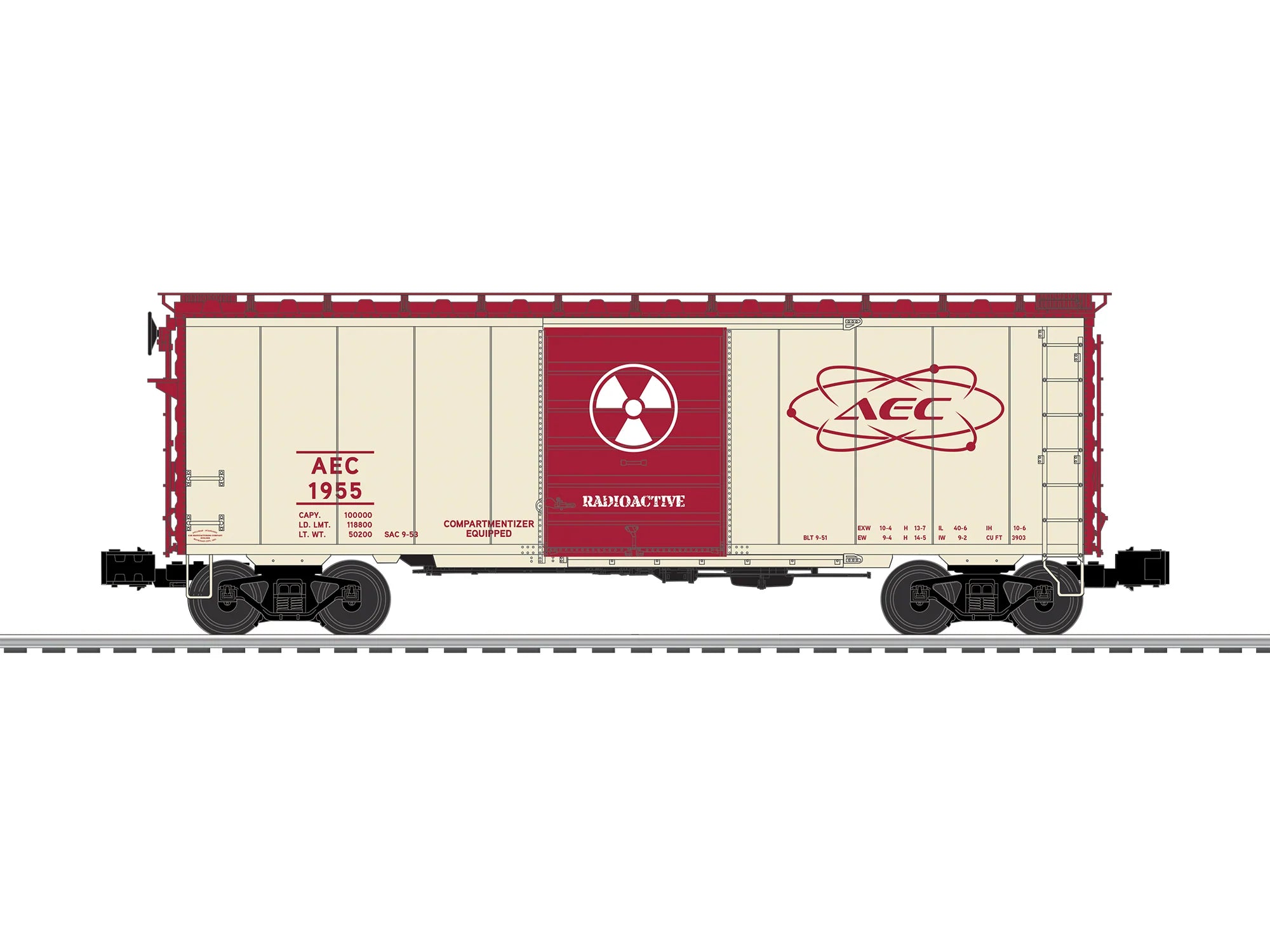 Atomic Energy Commission Radioactive Boxcar w/ Sounds #1955 | O Scale