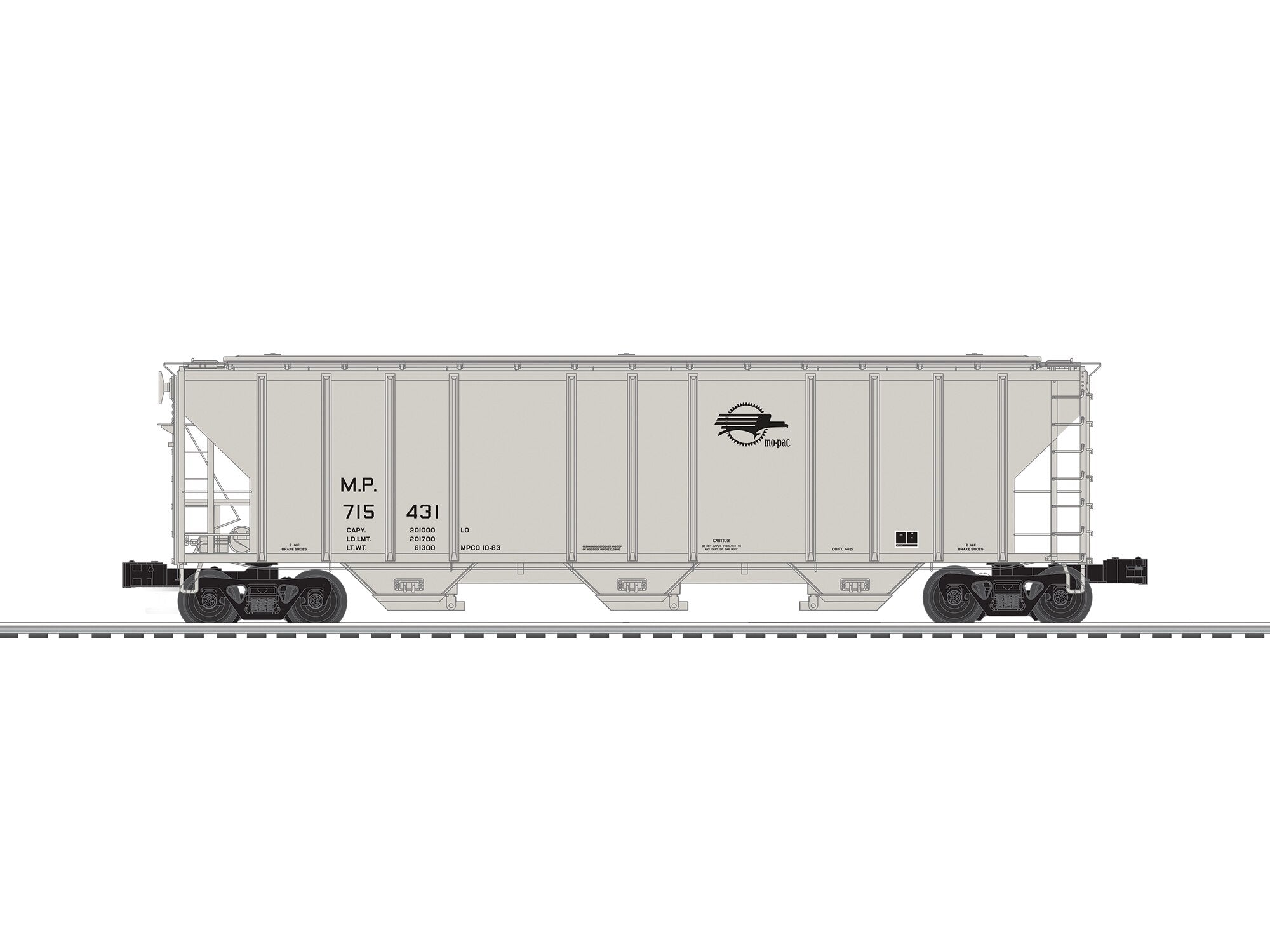 Missouri Pacific PS-2CD 4427 #715431 (not shown) | O Scale