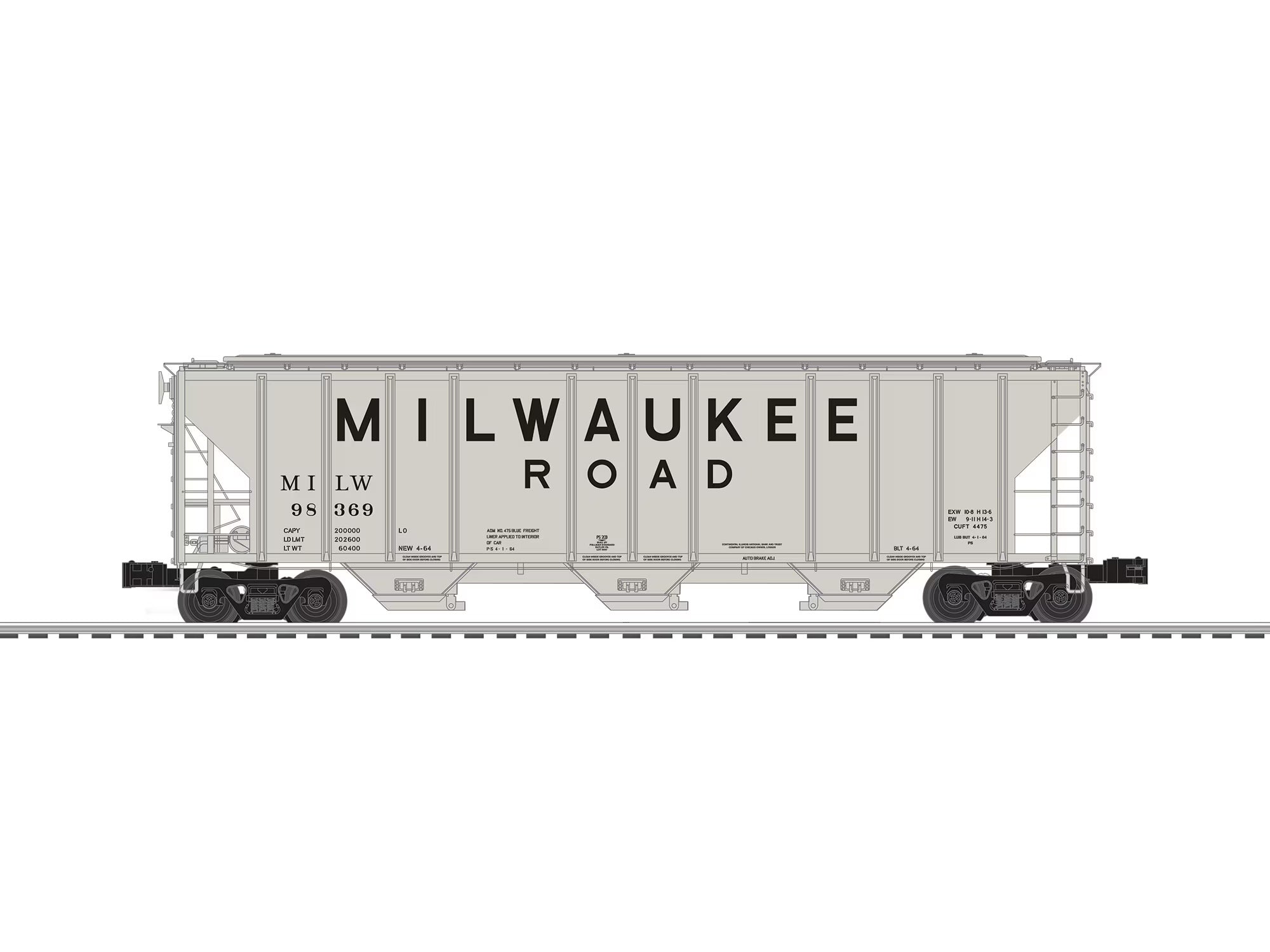 Milwaukee Road PS-2CD 4427 #98369 (not shown) | O Scale