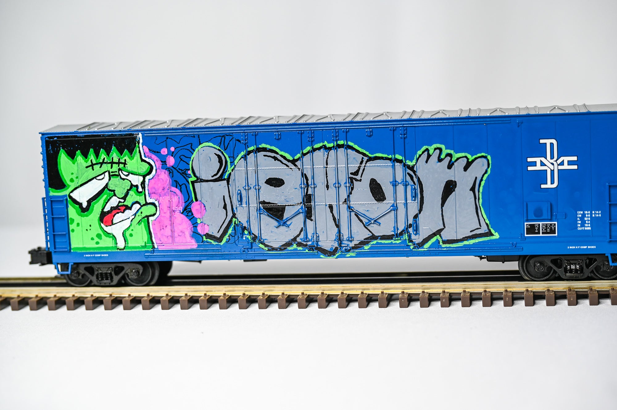 Custom Graffiti Atlas Box Car |FRANKENSTEIN| O Scale