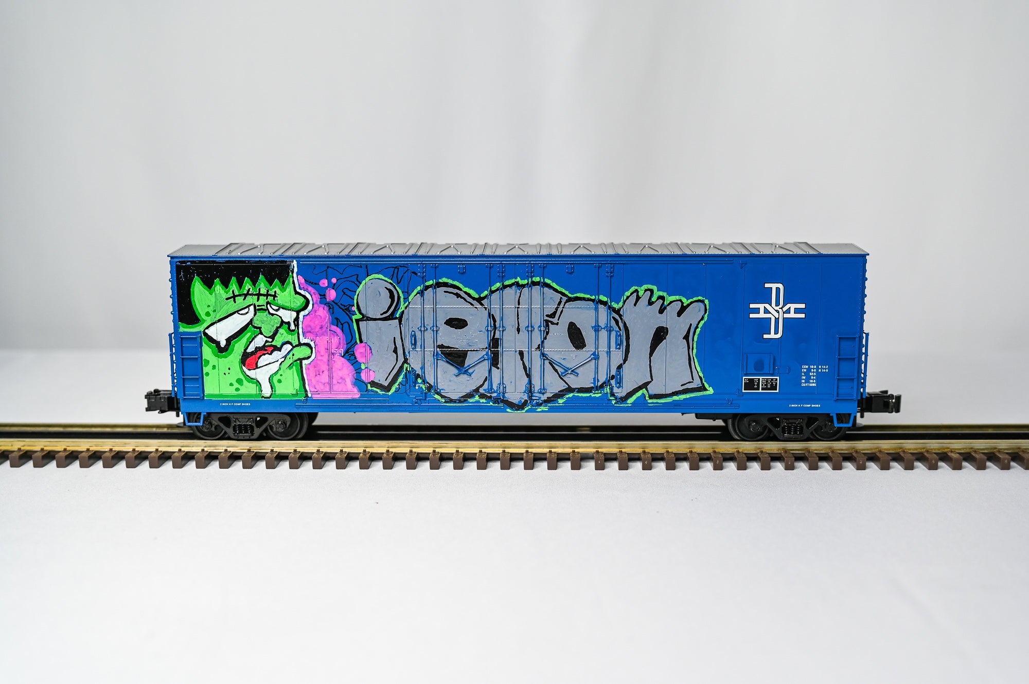 Custom Graffiti Atlas Box Car |FRANKENSTEIN| O Scale