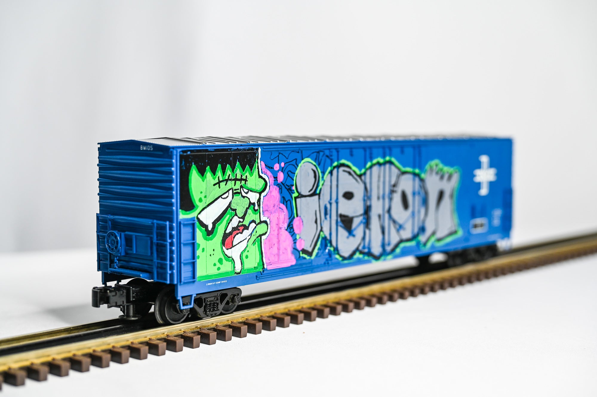 Custom Graffiti Atlas Box Car |FRANKENSTEIN| O Scale