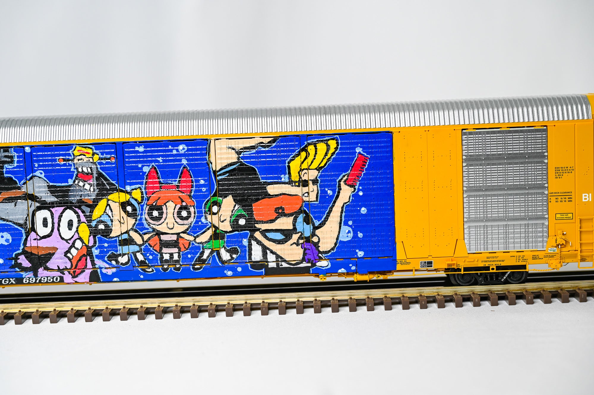 Custom Graffiti Atlas Gunderson Multi‑Max Auto Rack | CARTOON NETWORK | O Scale