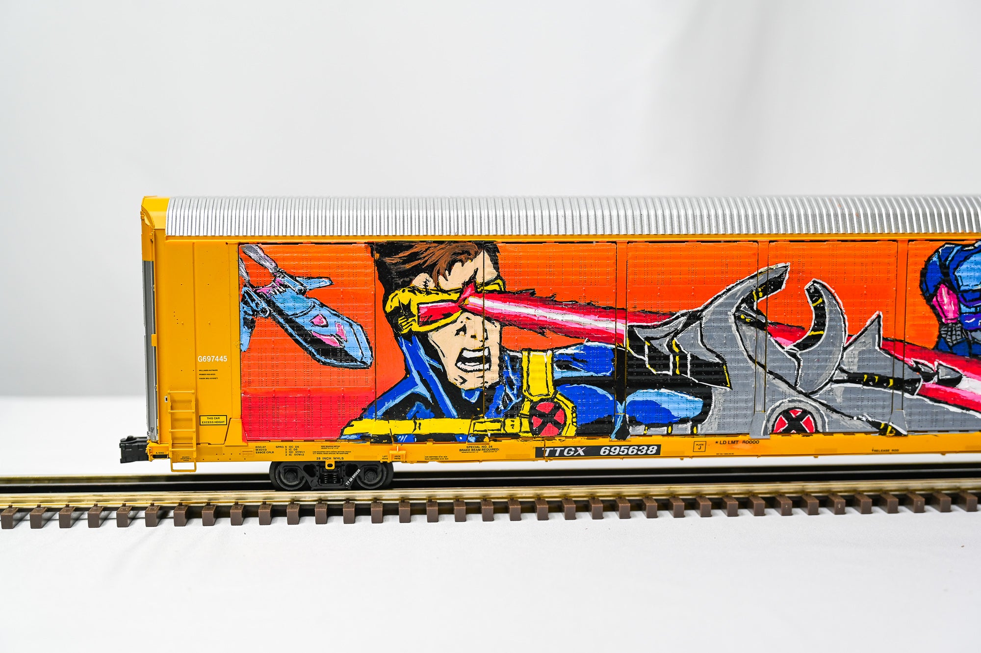 Custom Graffiti Atlas Gunderson Multi‑Max Auto Rack | X-MEN | O Scale