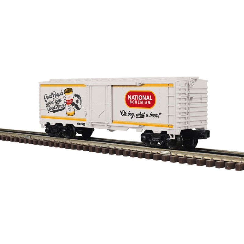 ATLAS O INDUSTRIAL RAIL PLUG DOOR BOX CAR | National Bohemian | O Scale