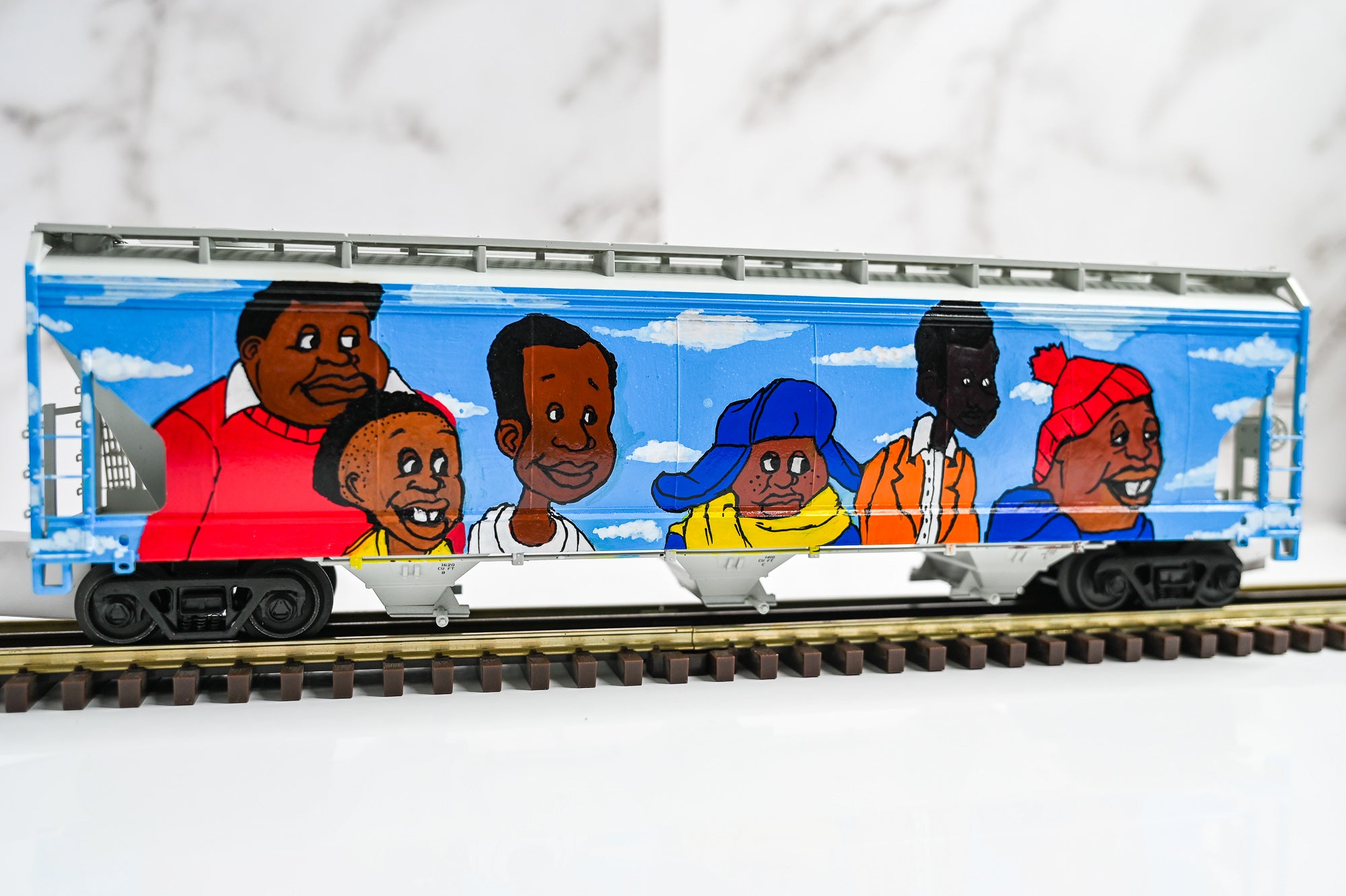 Custom Graffiti Atlas Erie Lackawanna 3-Bay Centerflow Hopper #20102 | Premier | O Scale