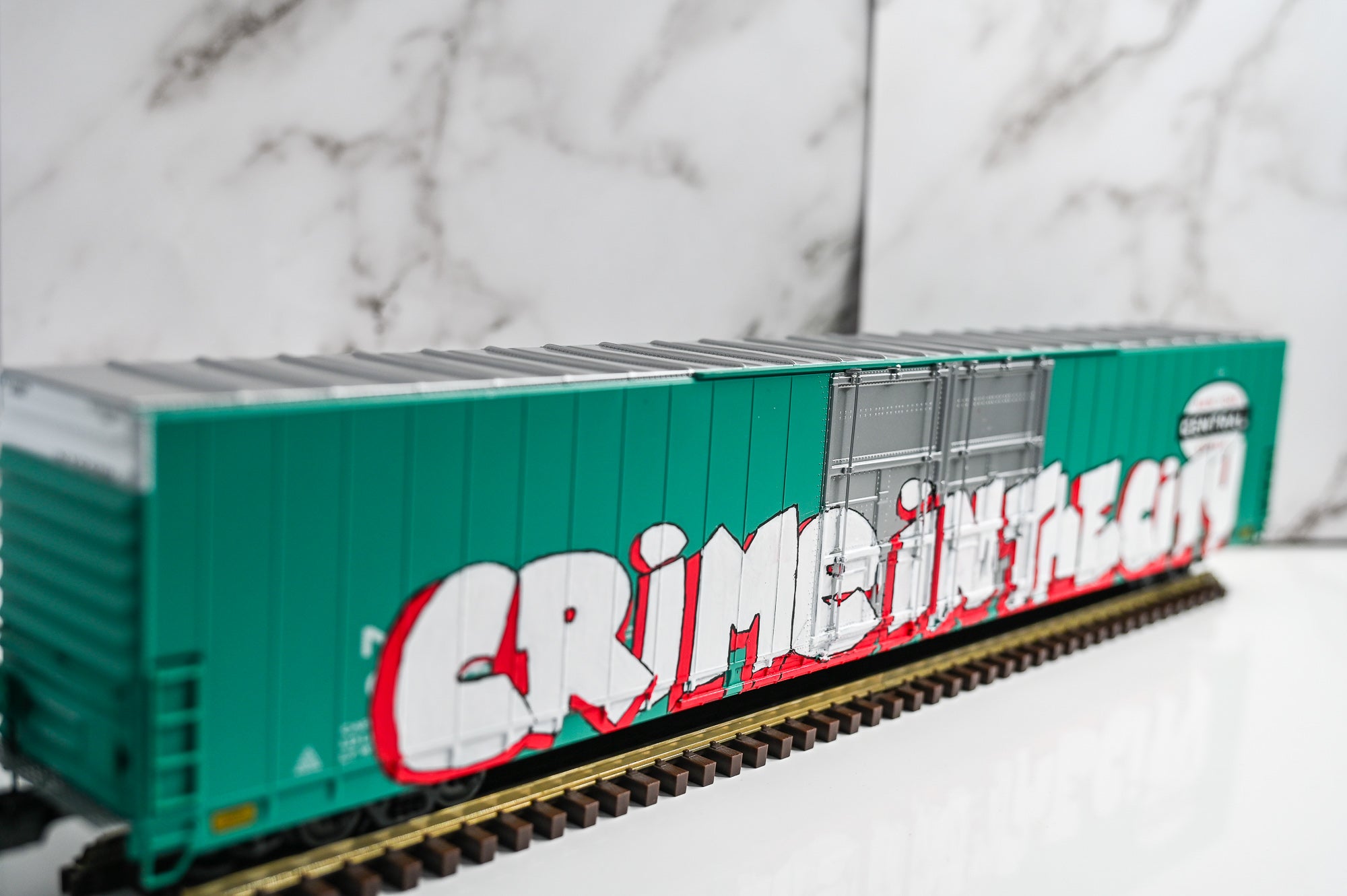 Custom Graffiti Lionel 86' Hi-Cube Boxcar | CRIME IN THE CITY | O Scale