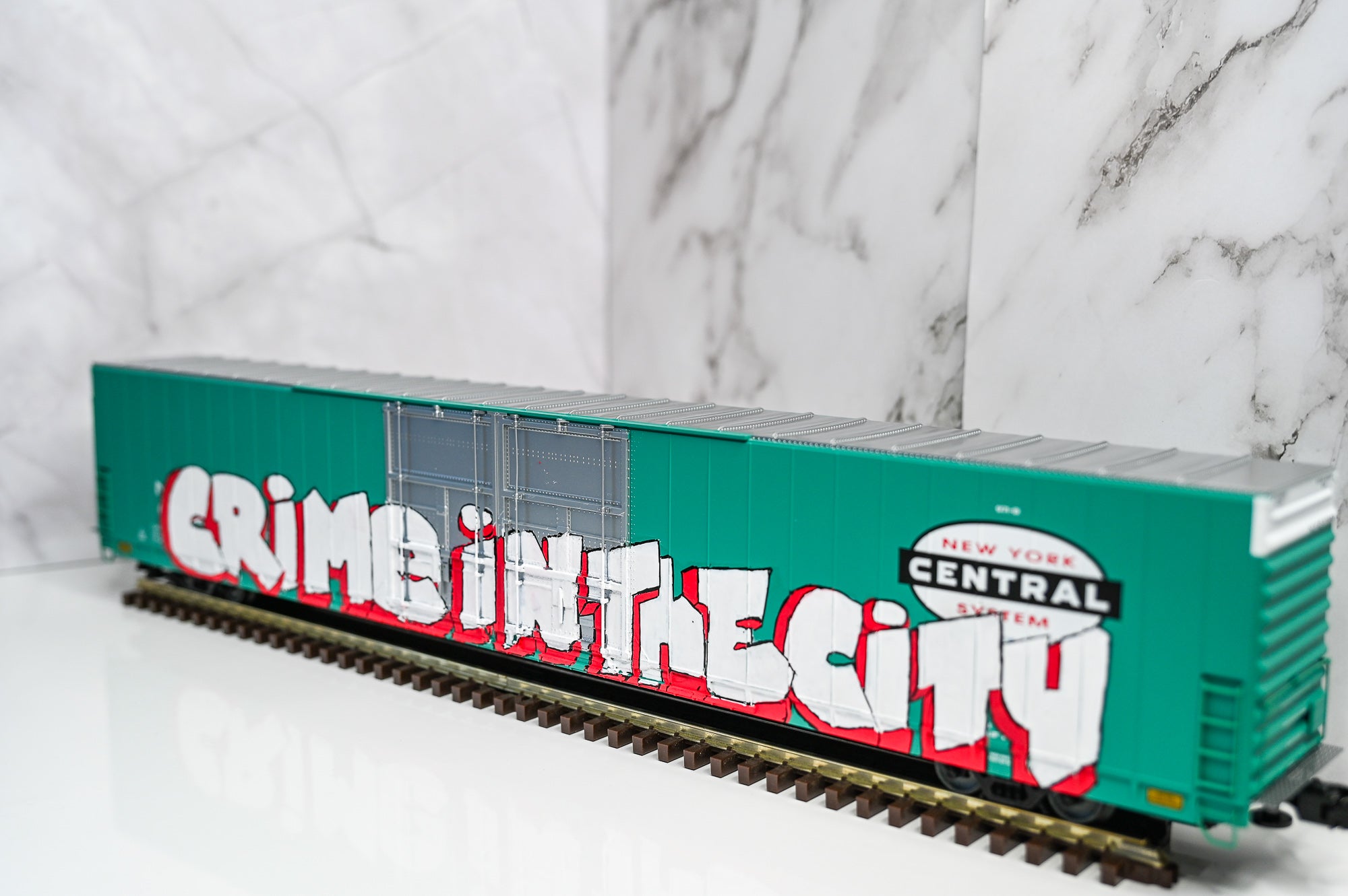 Custom Graffiti Lionel 86' Hi-Cube Boxcar | CRIME IN THE CITY | O Scale