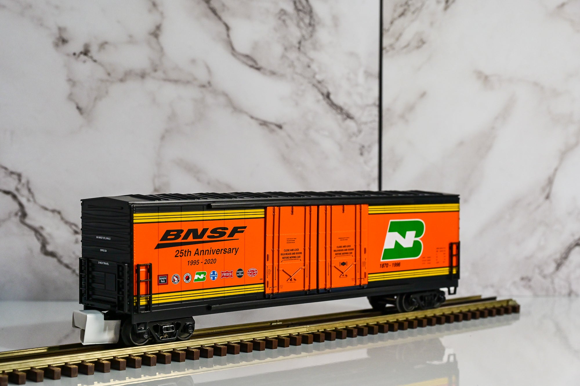 MTH BNSF Heritage 7-Pack 50β Plugged Boxcar Set | O Scale
