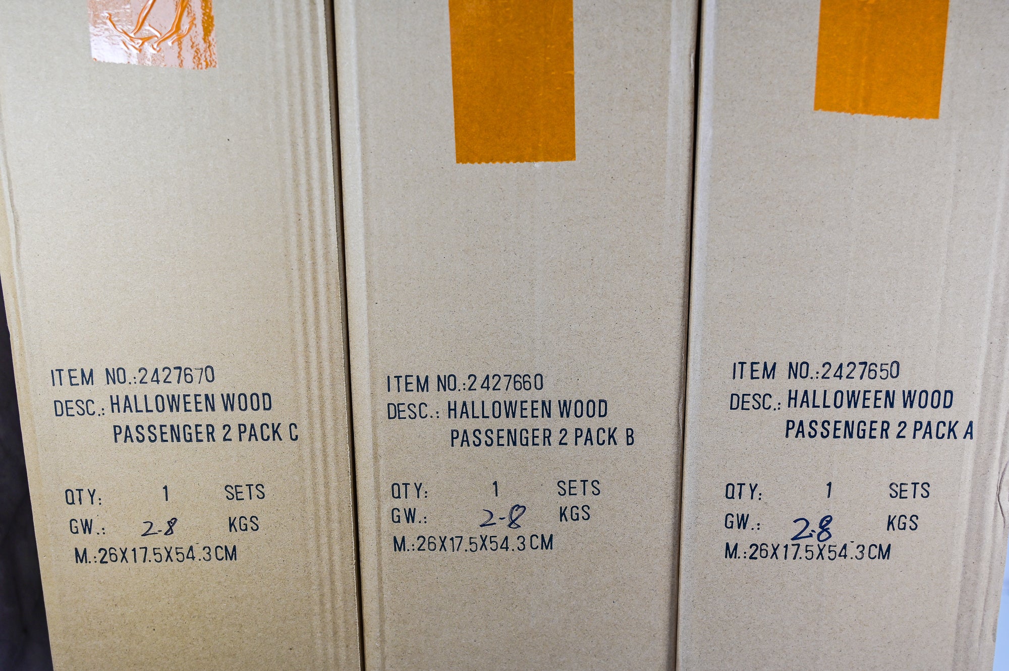 Lionel Halloween Wood Passenger Pack A,B,C | Passenger Cars | O Scale