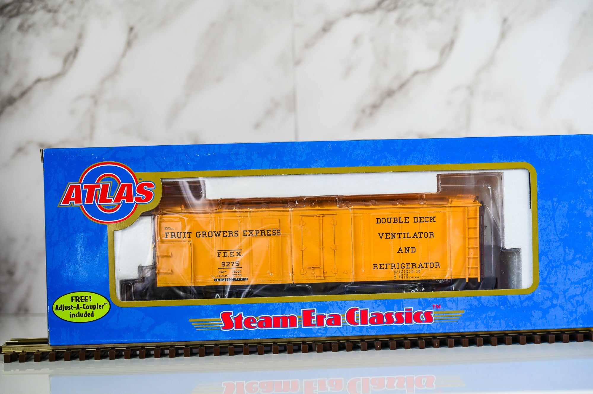 Atlas Fruit Growers Express 40โ Steel Reefer 4 Car Bundle