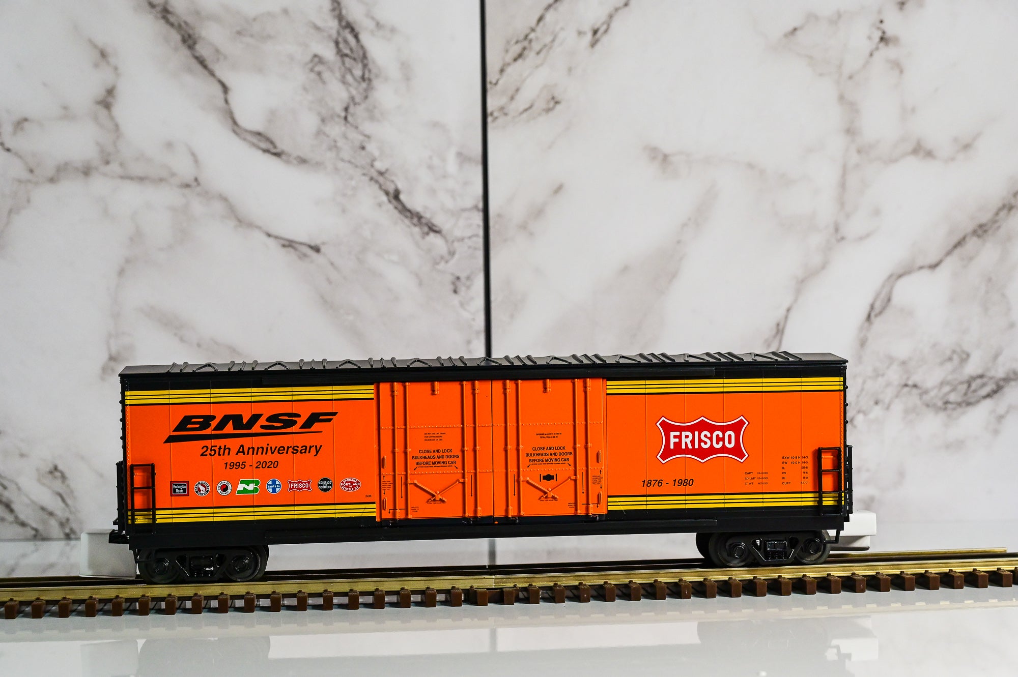 MTH BNSF Heritage 7-Pack 50β Plugged Boxcar Set | O Scale