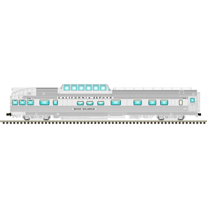 Atlas California Zephyr Silver Solarium #377 Dome Observation | O Scale 3 Rail