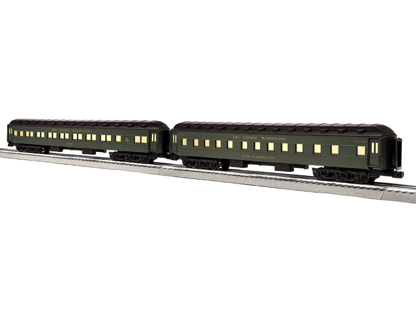 Lionel C&O "George Washington" 18" Passenger Car 2‑Pack B | O Scale
