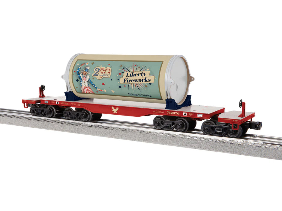 America Heavy Duty Flatcar with Load #742026 | O Scale