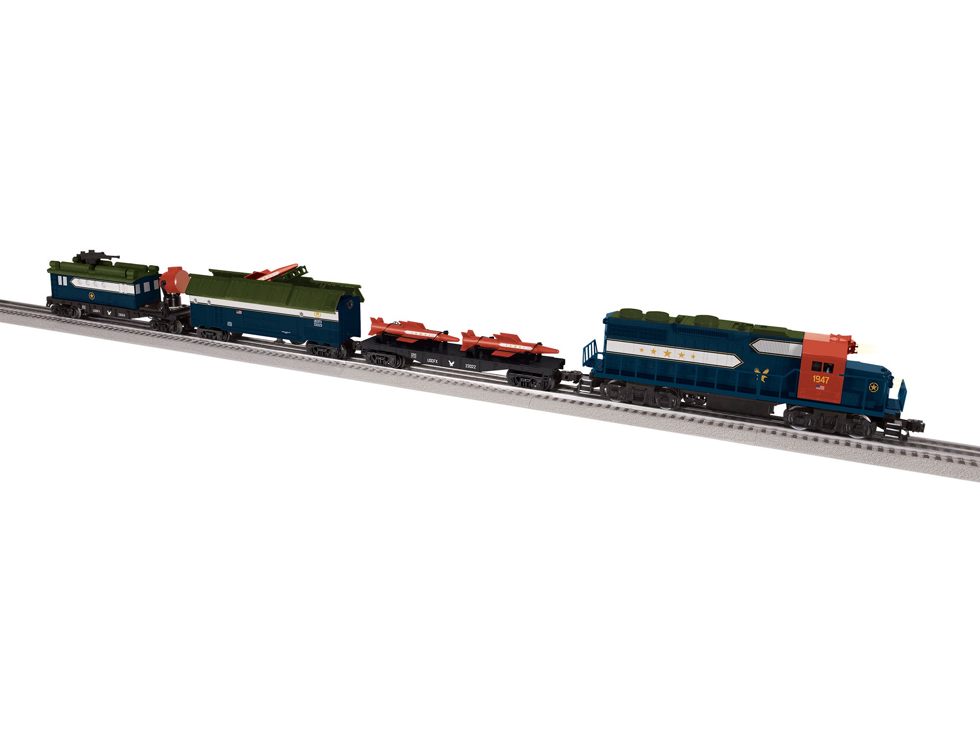 Lionel American Defense GP38 Freight Set with Bluetooth 5.0 | O Scale