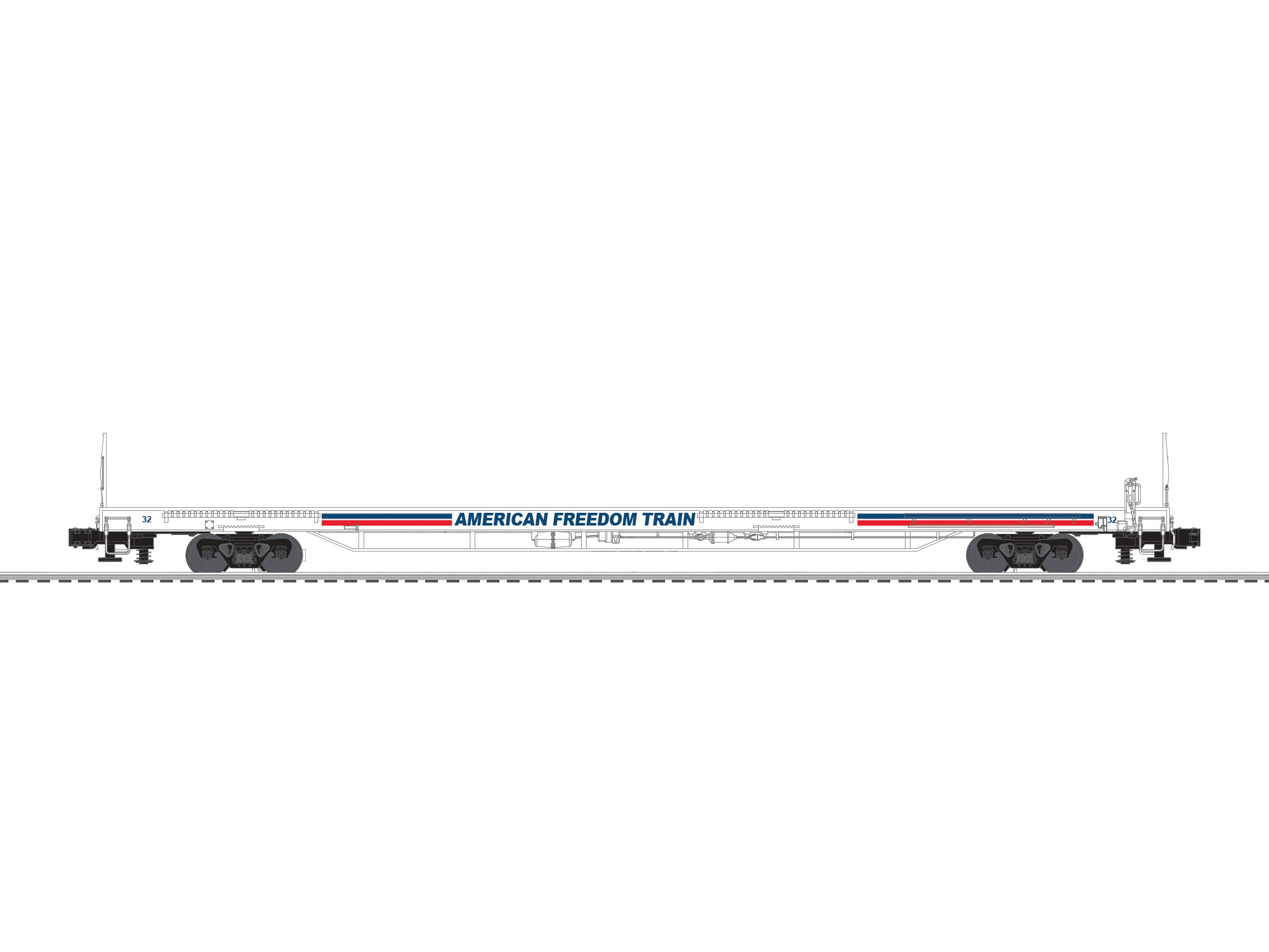 Lionel American Freedom Train 85' Flatcar #32 | O Scale