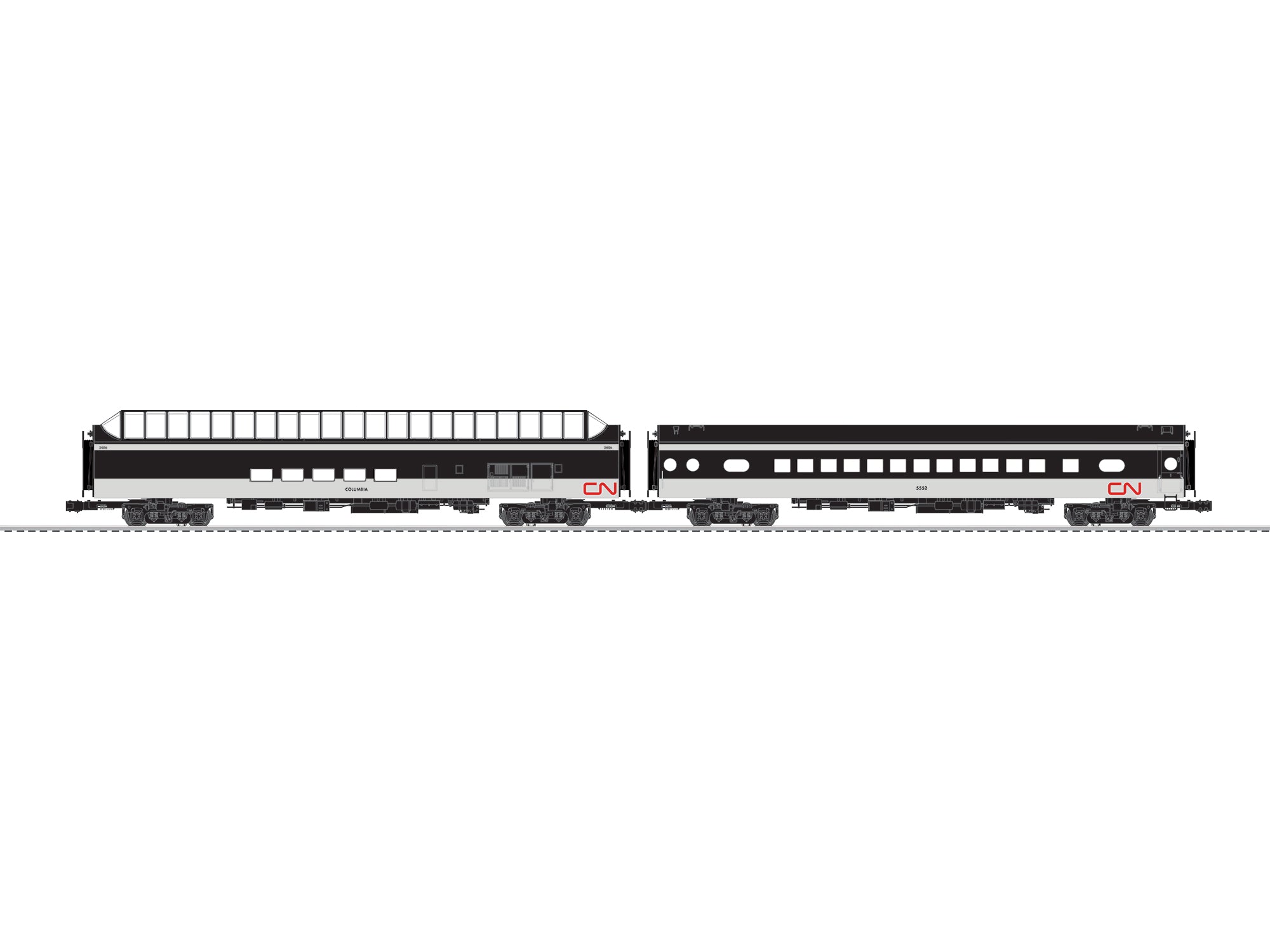 Lionel Canadian National Auminum 2 Pack | O Scale