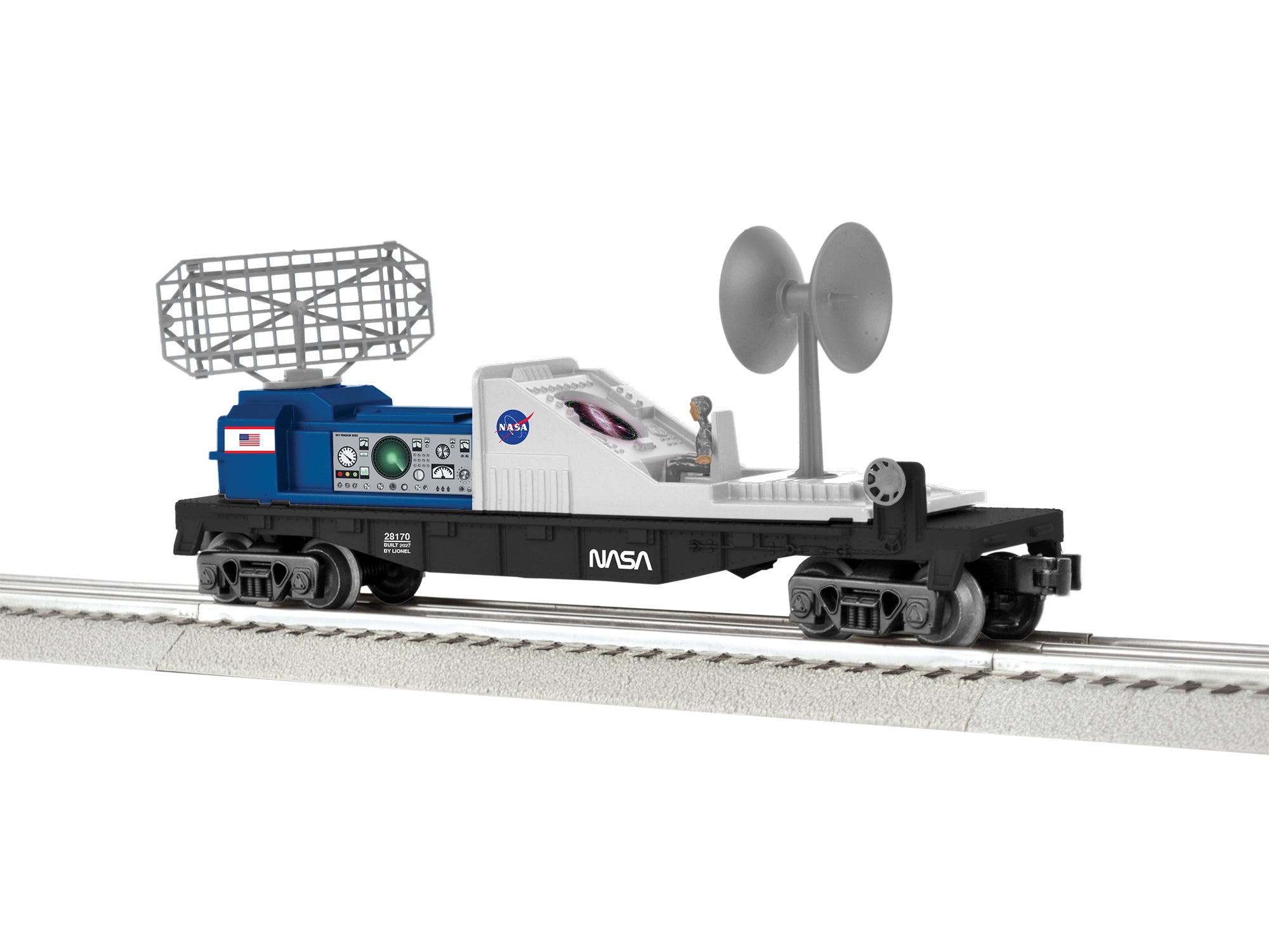 Lionel NASA Rail Radar Car | O Scale